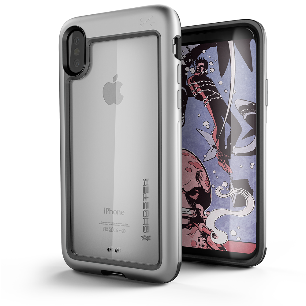 iPhone X Case, Ghostek Atomic Slim Series - Military Grade [Silver]