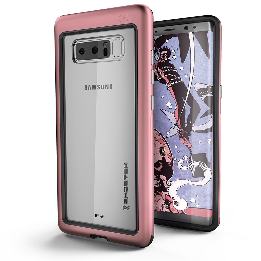 Galaxy Note 8, Ghostek Atomic Slim Galaxy Note 8 Case Shockproof Impact Hybrid Modern Design  | Pink