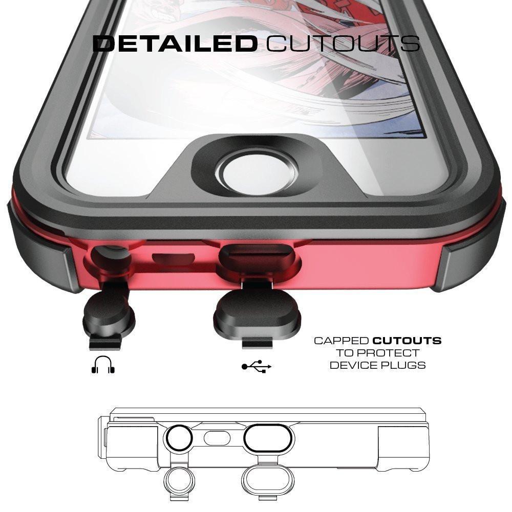 iPhone 8 Waterproof Case, Ghostek® Atomic 3.0 Pink Series