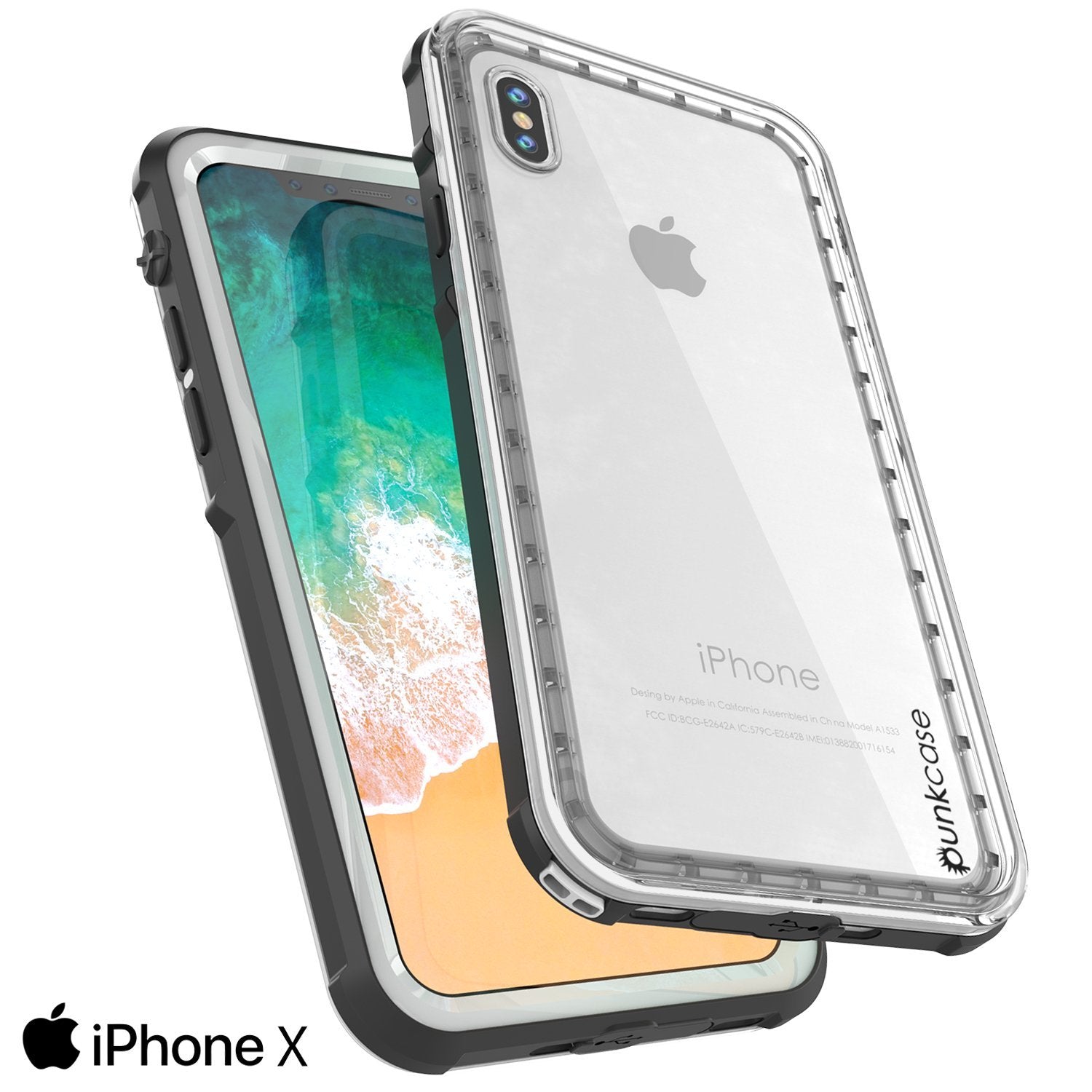 iPhone XS Case, PUNKCase [CRYSTAL SERIES] Protective IP68 Certified, Ultra Slim Fit [White]