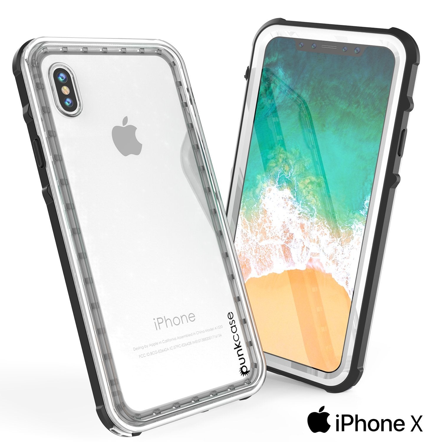 iPhone XS Case, PUNKCase [CRYSTAL SERIES] Protective IP68 Certified, Ultra Slim Fit [White]