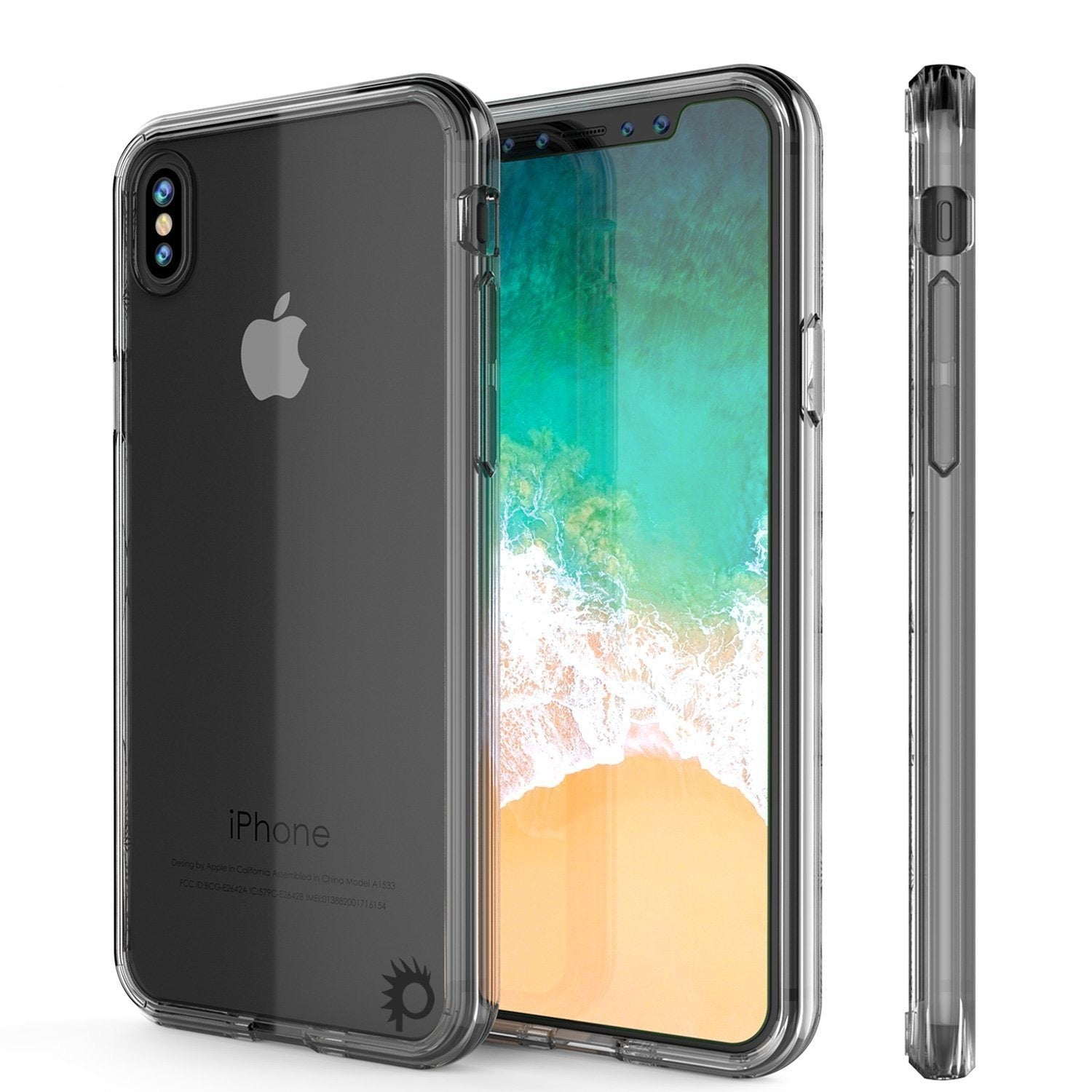 iPhone X Case, PUNKcase [LUCID 2.0 Series] [Slim Fit] Armor Cover W/Integrated Anti-Shock System & Tempered Glass PUNKSHIELD Screen Protector [Clear]