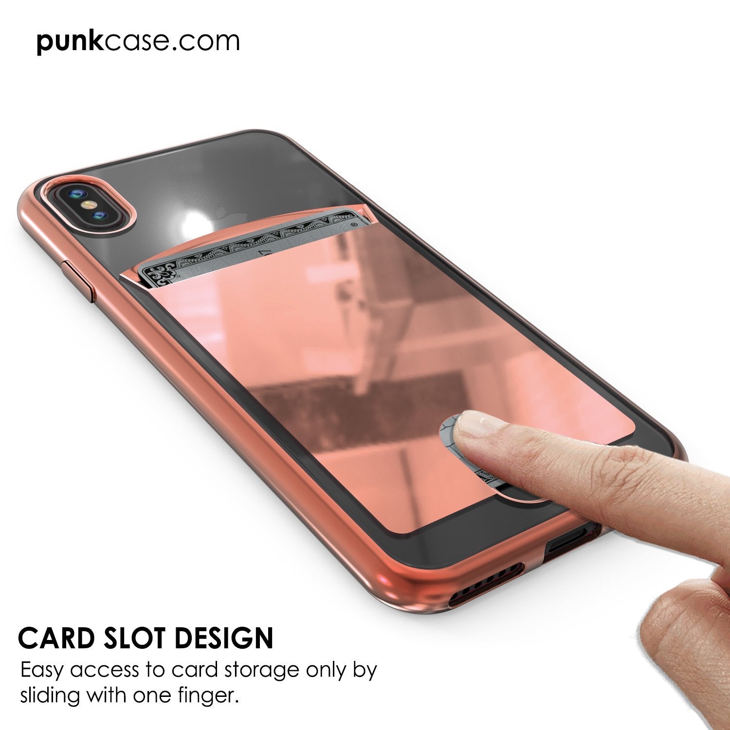 iPhone X Case, PUNKcase [LUCID Series] Slim Fit Protective Dual Layer Armor Cover W/ Scratch Resistant PUNKSHIELD Screen Protector [Rose Pink]