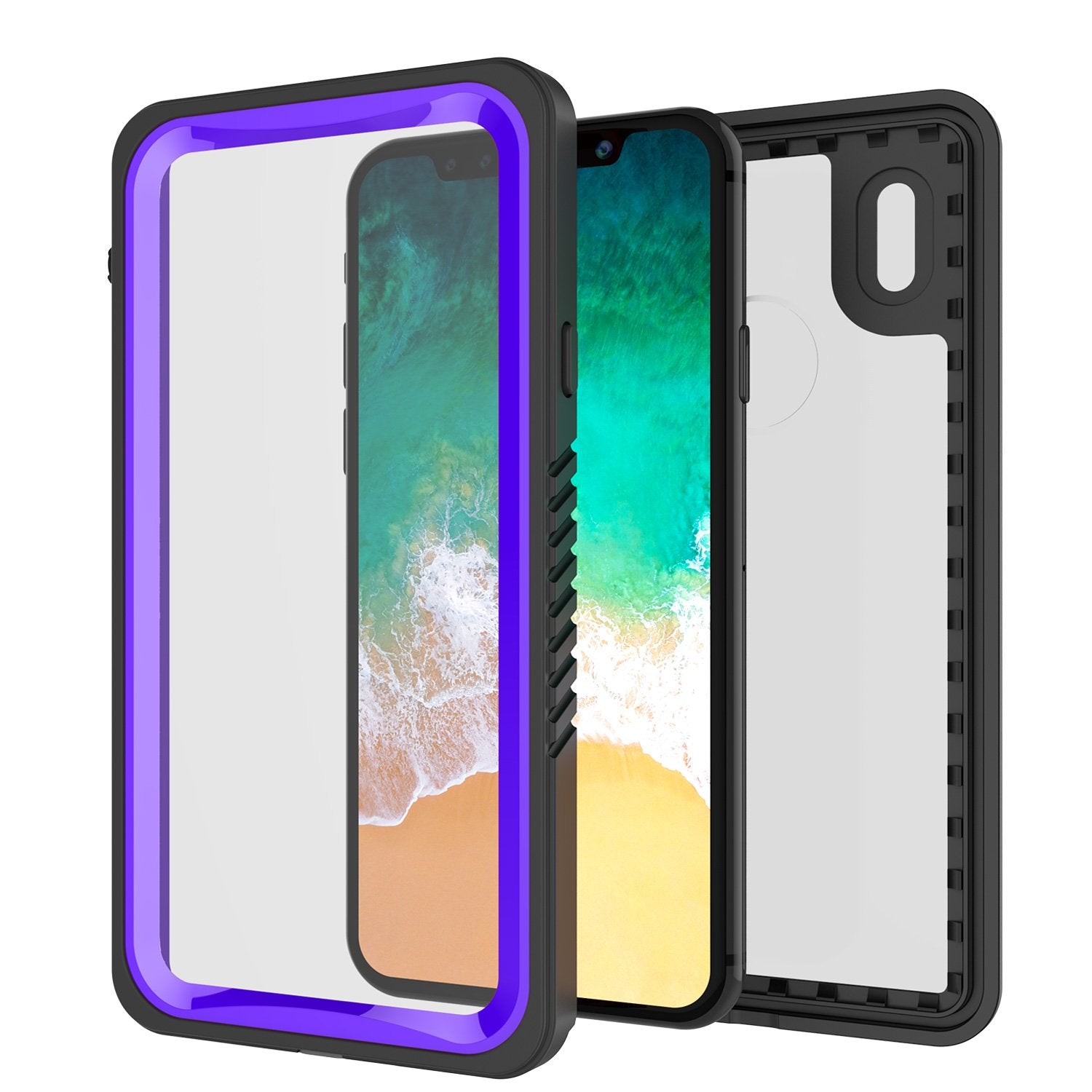 iPhone X Case, Punkcase [Extreme Series] [Slim Fit] [IP68 Certified] [Shockproof] [Snowproof] [Dirproof] Armor Cover W/ Built In Screen Protector for Apple iPhone 10 [PURPLE]