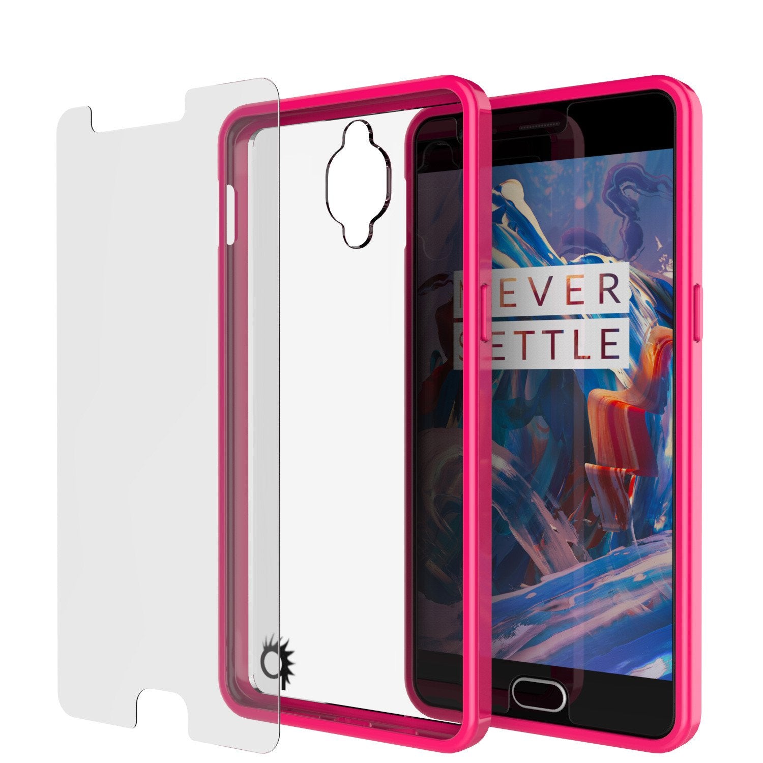 OnePlus 3 Case Punkcase® LUCID 2.0 Pink Series w/ SHIELD GLASS Lifetime Warranty Exchange