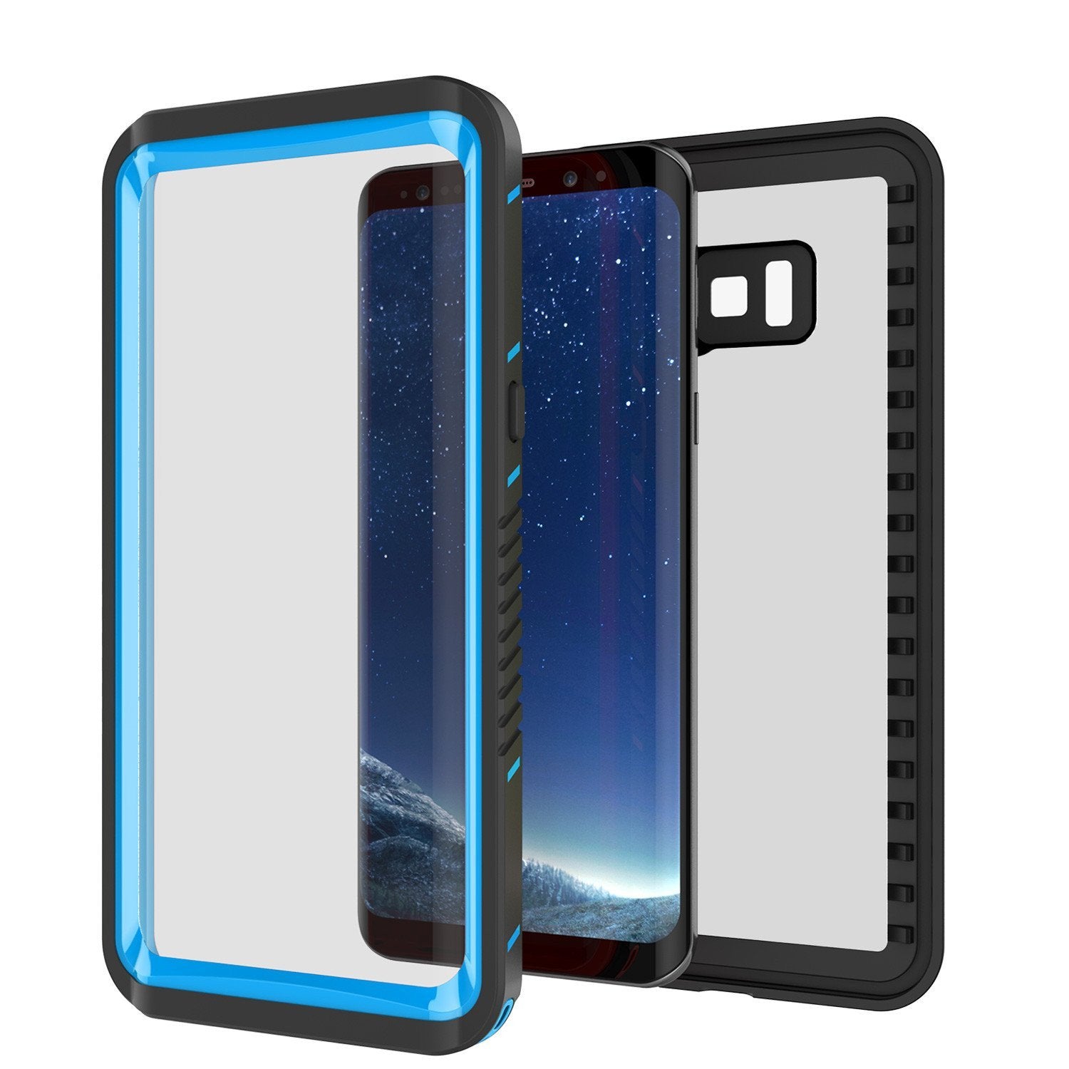 Galaxy S8 Case, Punkcase [Extreme Series] Armor Light Blue Cover