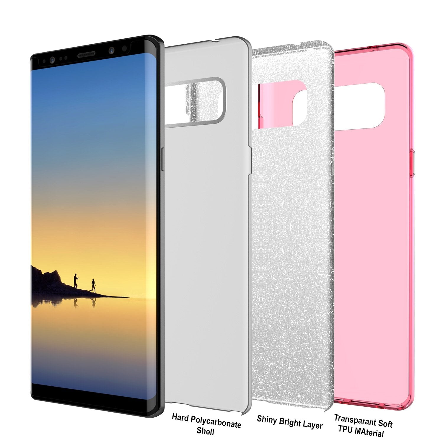 Galaxy Note 8 Ultra Slim Protective Punkcase Galactic Case [Pink]