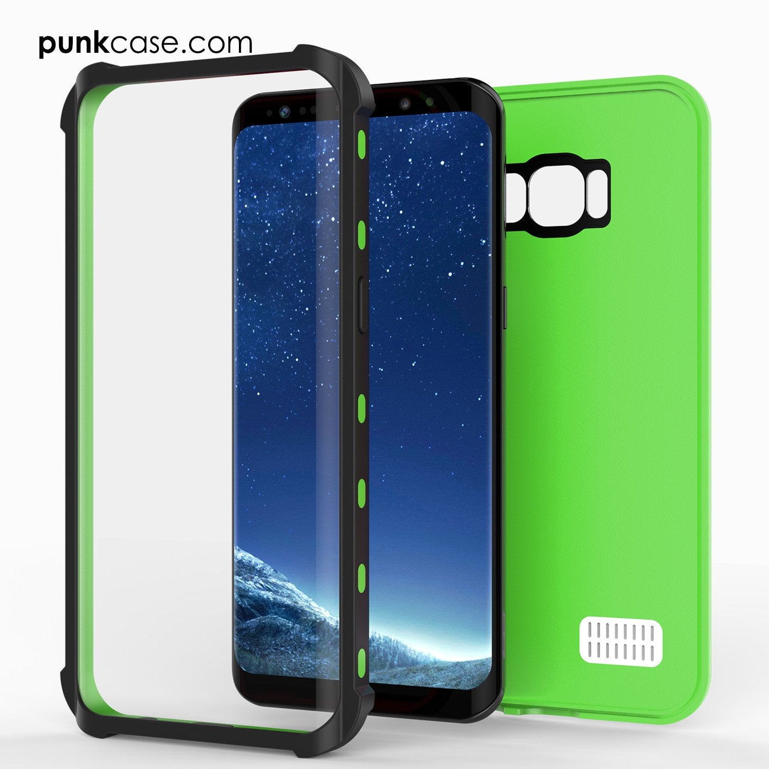Galaxy S8 Plus Water/Shock Proof Screen Protector Case [Green]