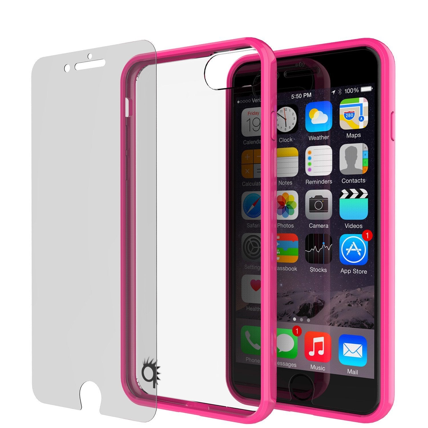 iPhone 8 Case Punkcase® LUCID 2.0 Pink Series w/ PUNK SHIELD Screen Protector | Ultra Fit