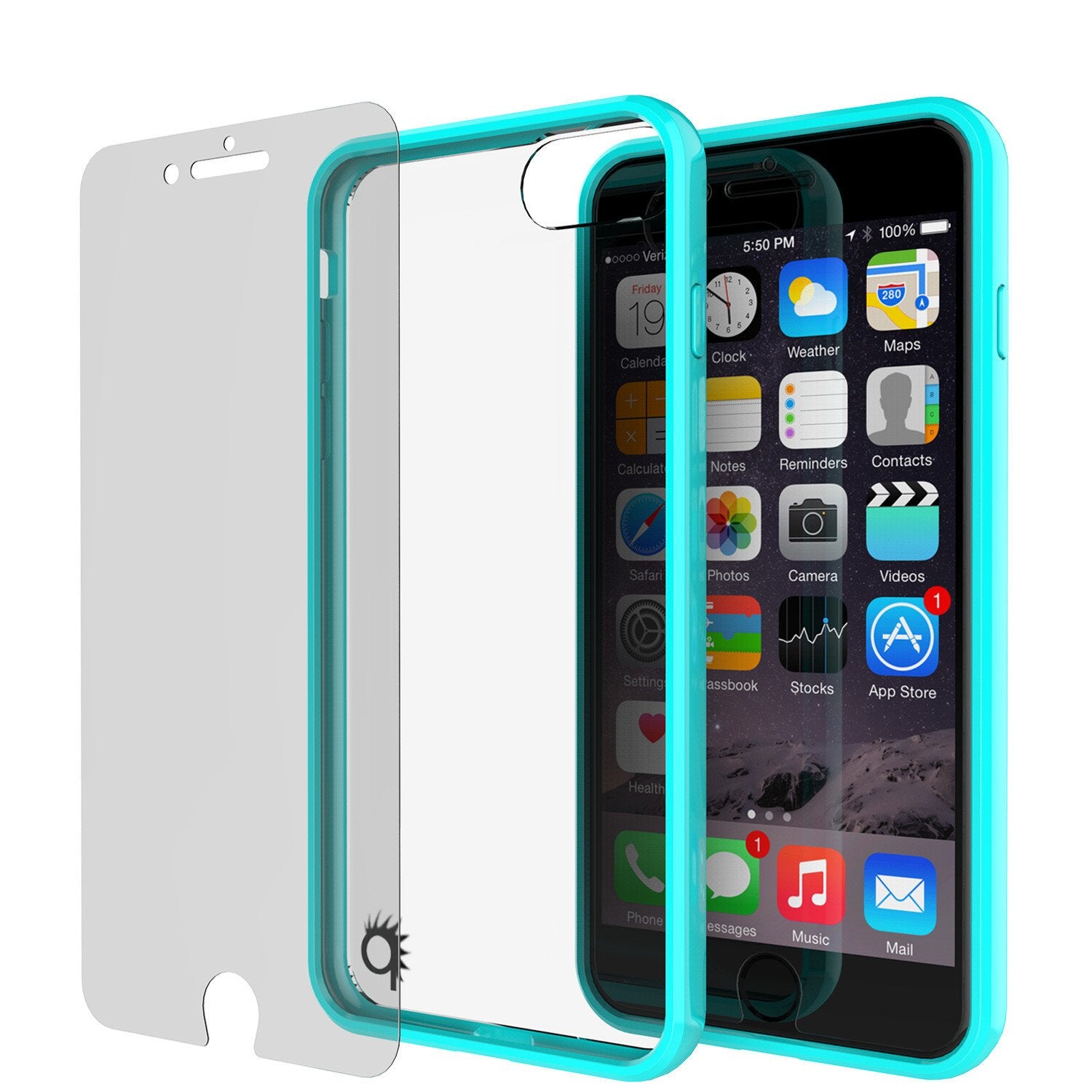 iPhone 7+ Plus Case Punkcase® LUCID 2.0 Teal Series w/ PUNK SHIELD Screen Protector | Ultra Fit