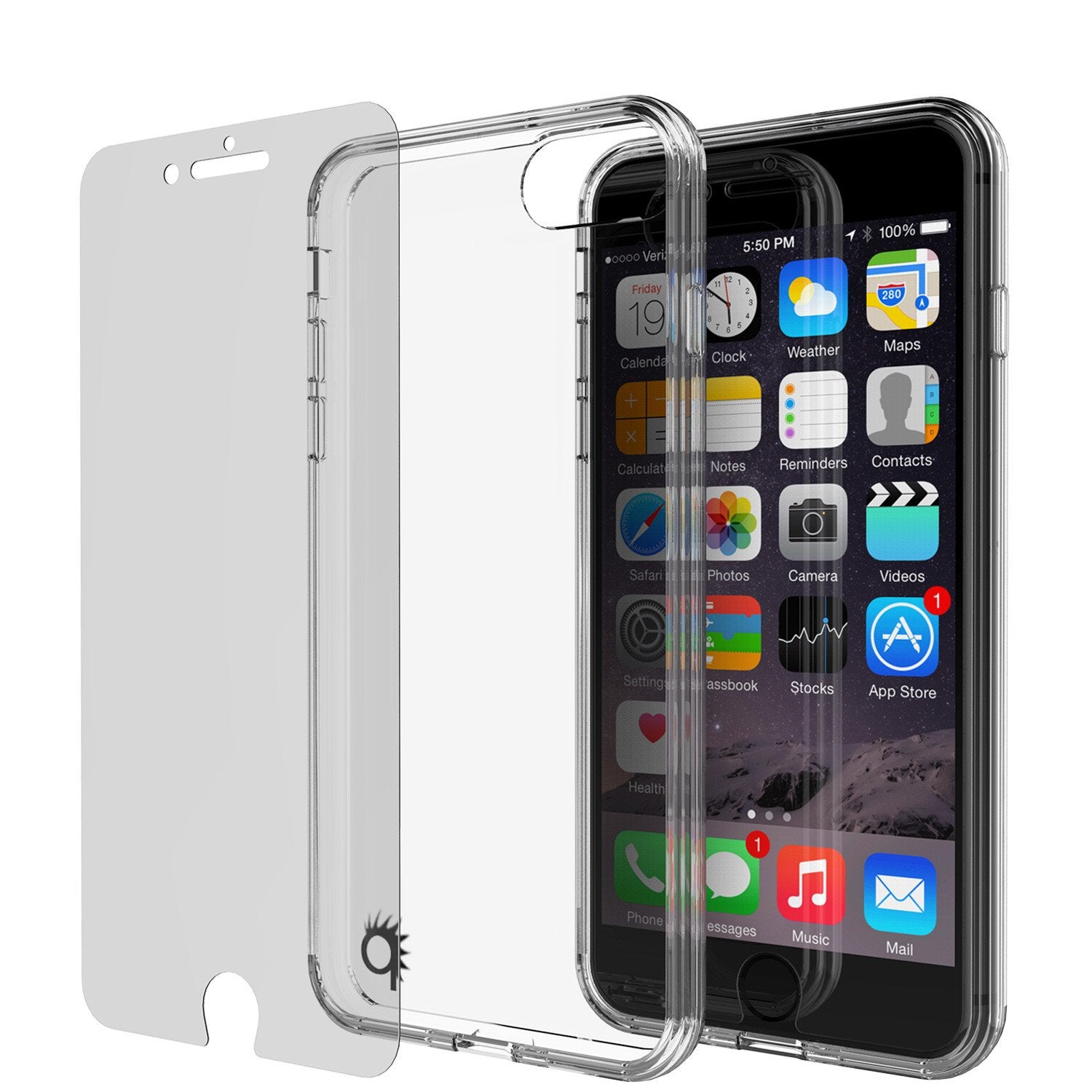 iPhone 7 Case Punkcase® LUCID 2.0 Clear Series Series w/ PUNK SHIELD Screen Protector | Ultra Fit
