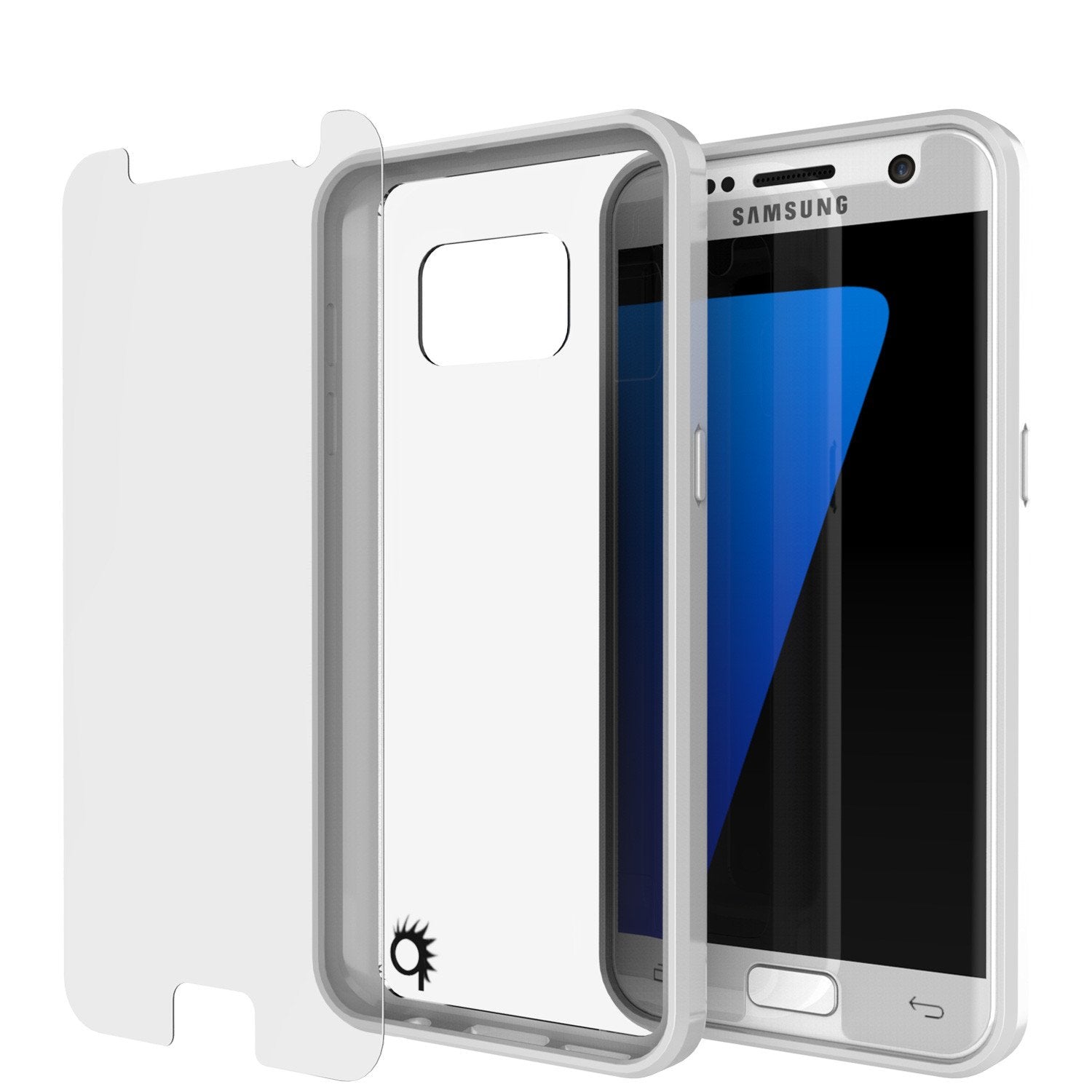 S7 Case Punkcase® LUCID 2.0 White Series w/ PUNK SHIELD Glass Screen Protector | Ultra Fit