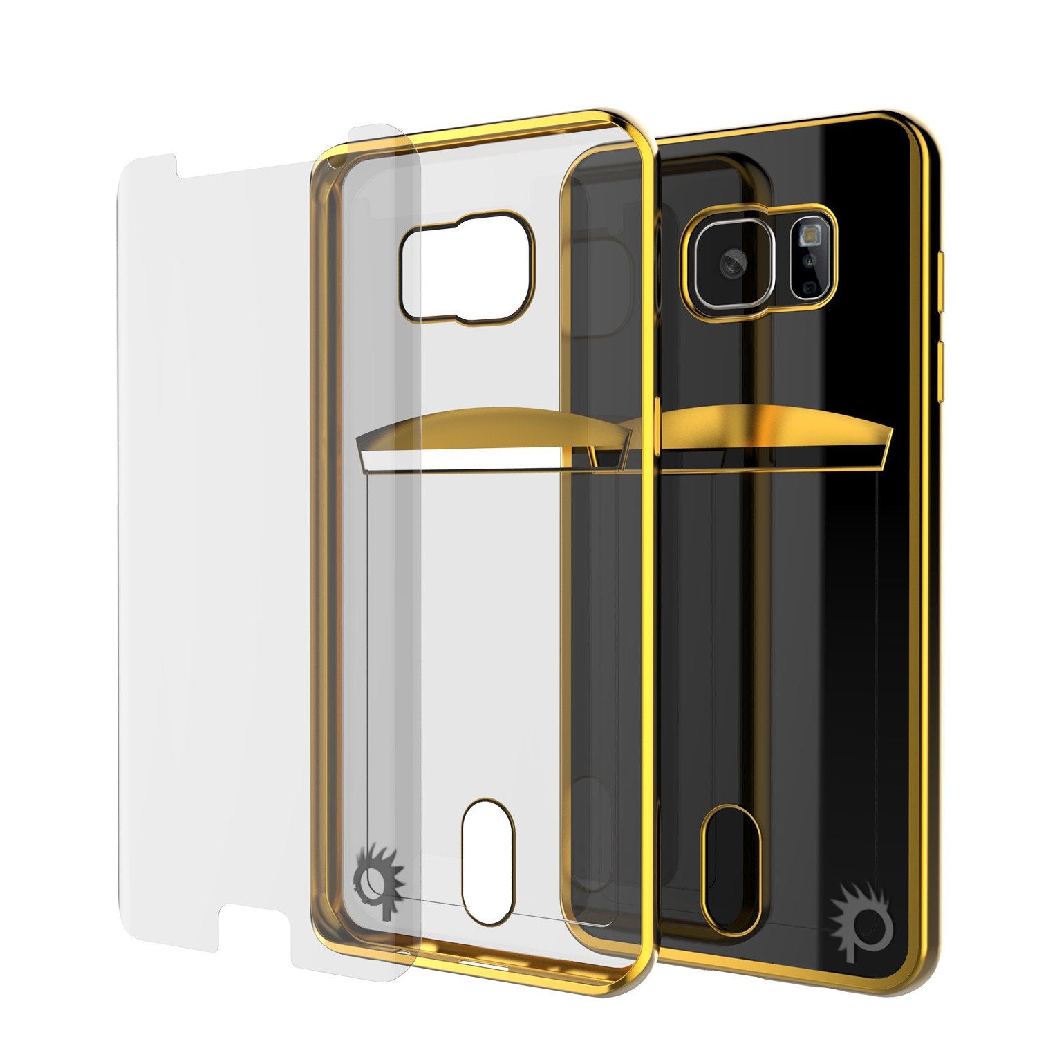 Galaxy S6 Case, PUNKCASE® LUCID Gold Series | Card Slot | SHIELD Screen Protector | Ultra fit