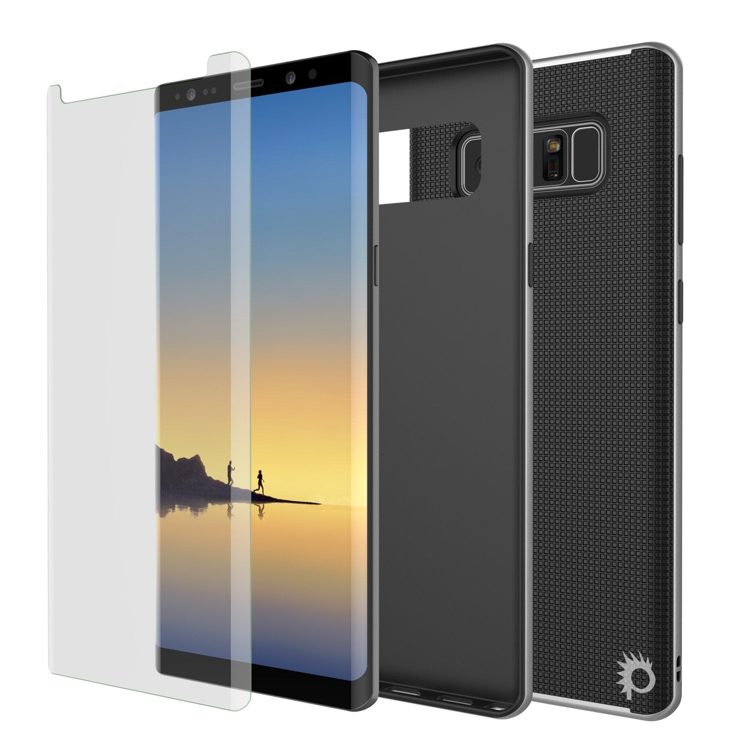 Galaxy Note 8 Screen/Shock Protective Dual Layer Case [Silver]