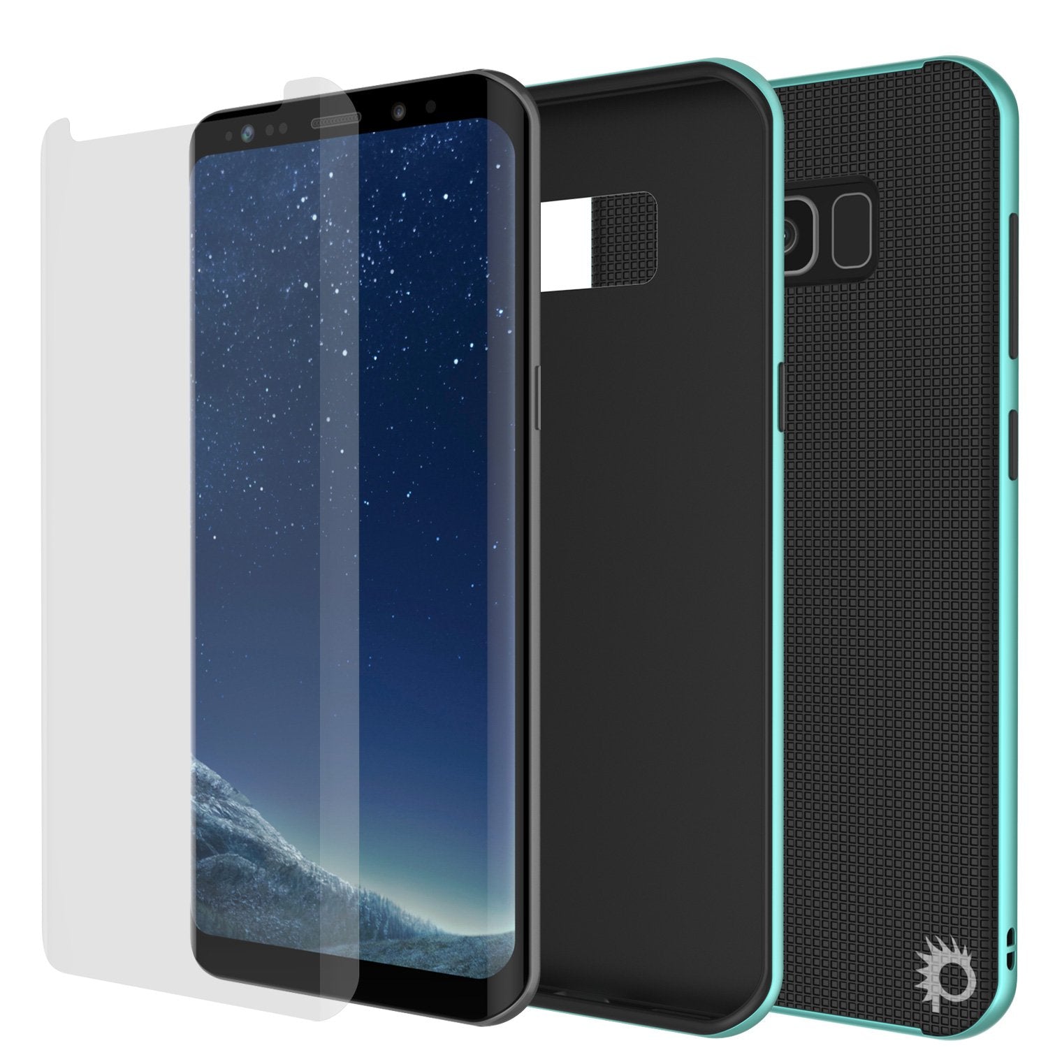Galaxy S8 Case, PunkCase Stealth Series Hybrid Shockproof Teal Cover
