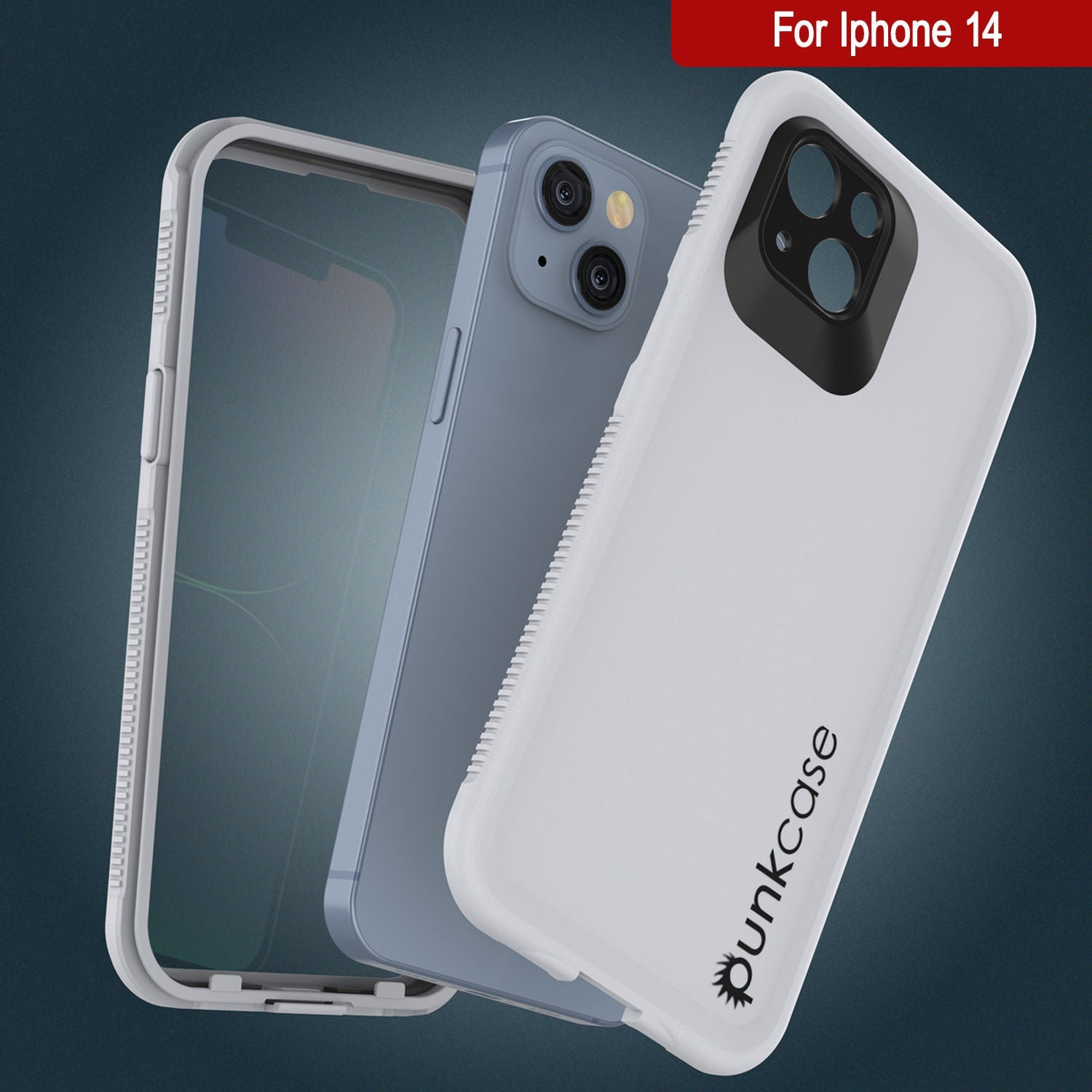 Punkcase iPhone 14 Waterproof Case [Aqua Series] Armor Cover [White]