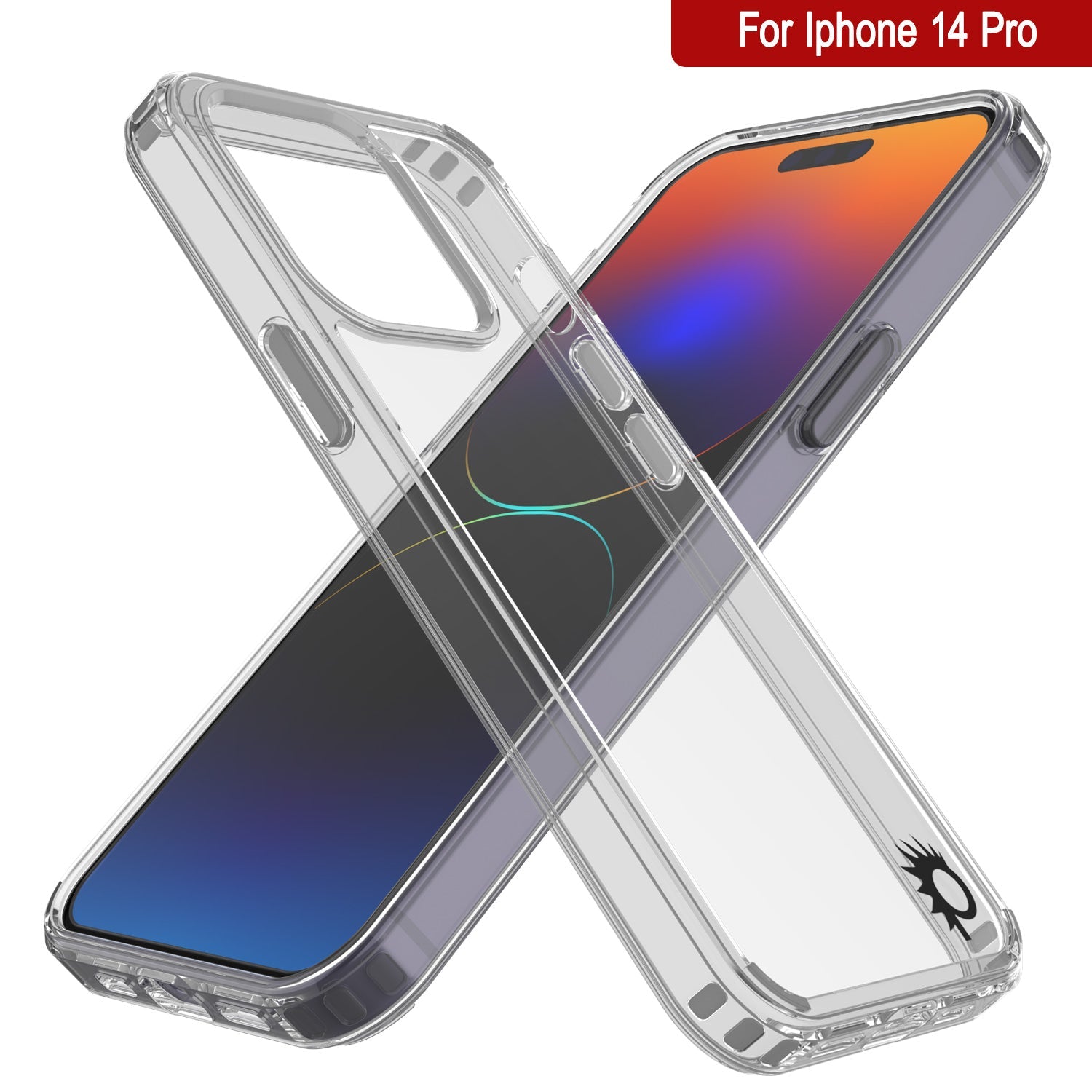 iPhone 15 Pro Case Punkcase® LUCID 2.0 Crystal Black Series Series w/ SHIELD Screen Protector | Ultra Fit