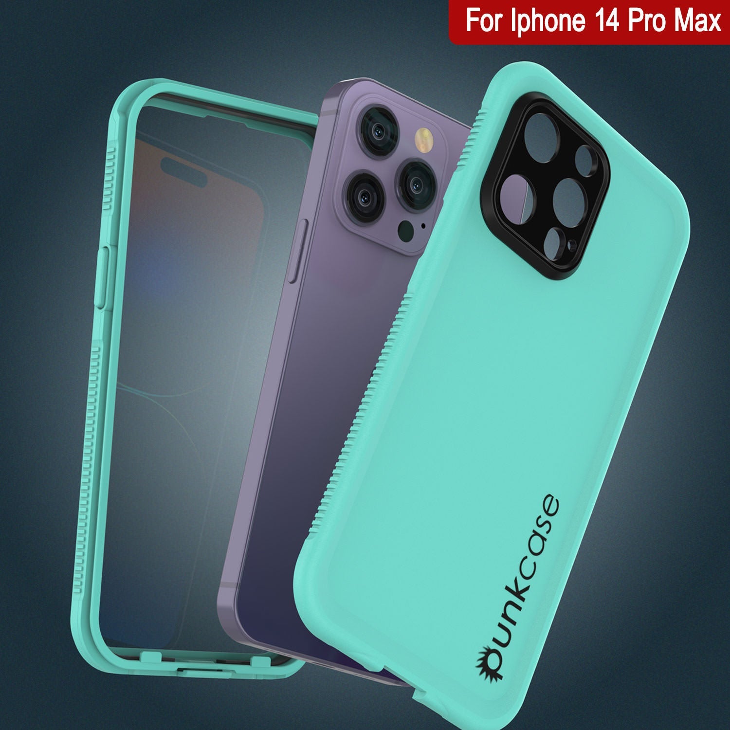 Punkcase iPhone 14 Pro Max Waterproof Case [Aqua Series] Armor Cover [Blue]