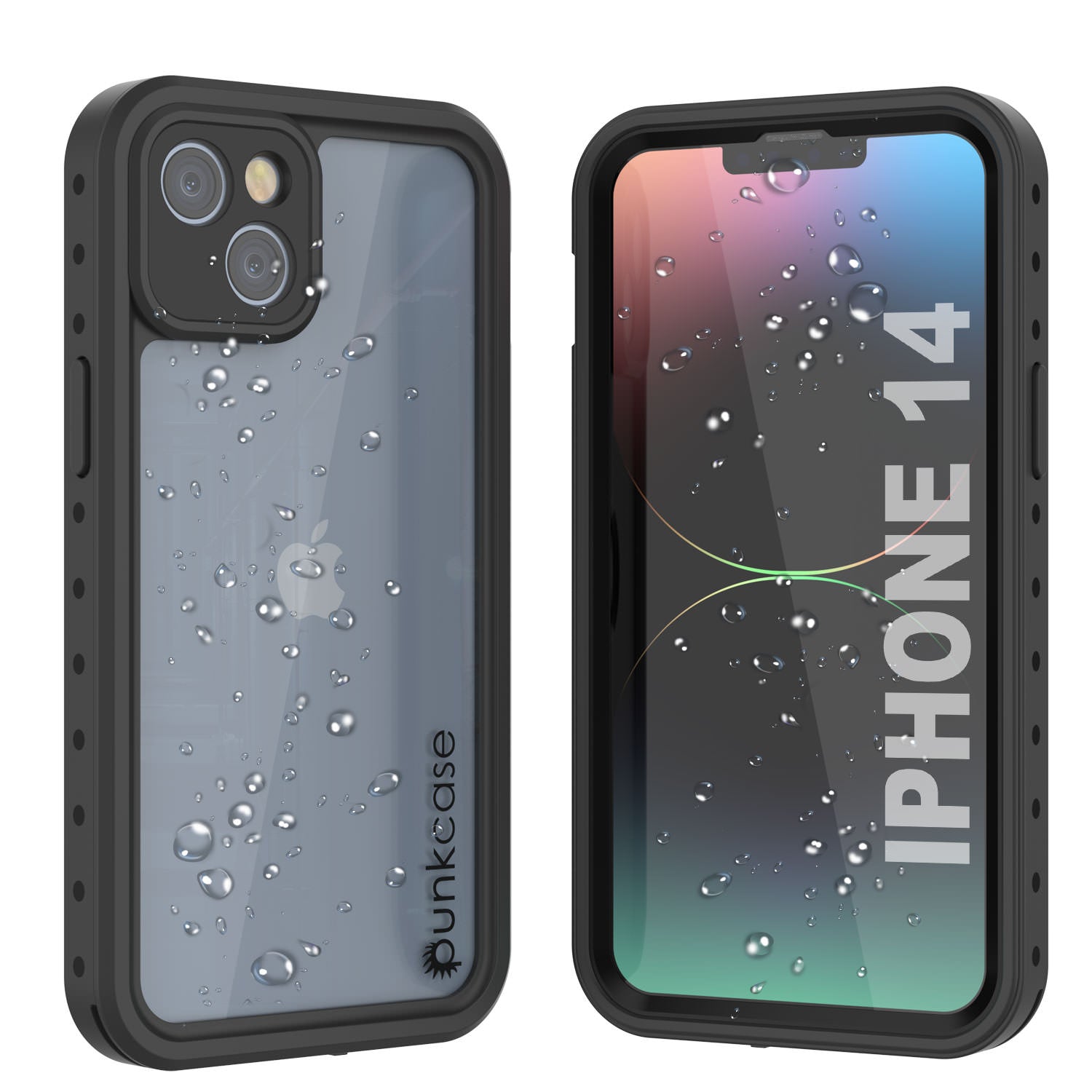 iPhone 14 Waterproof IP68 Case, Punkcase [Clear] [StudStar Series] [Slim Fit] [Dirtproof]