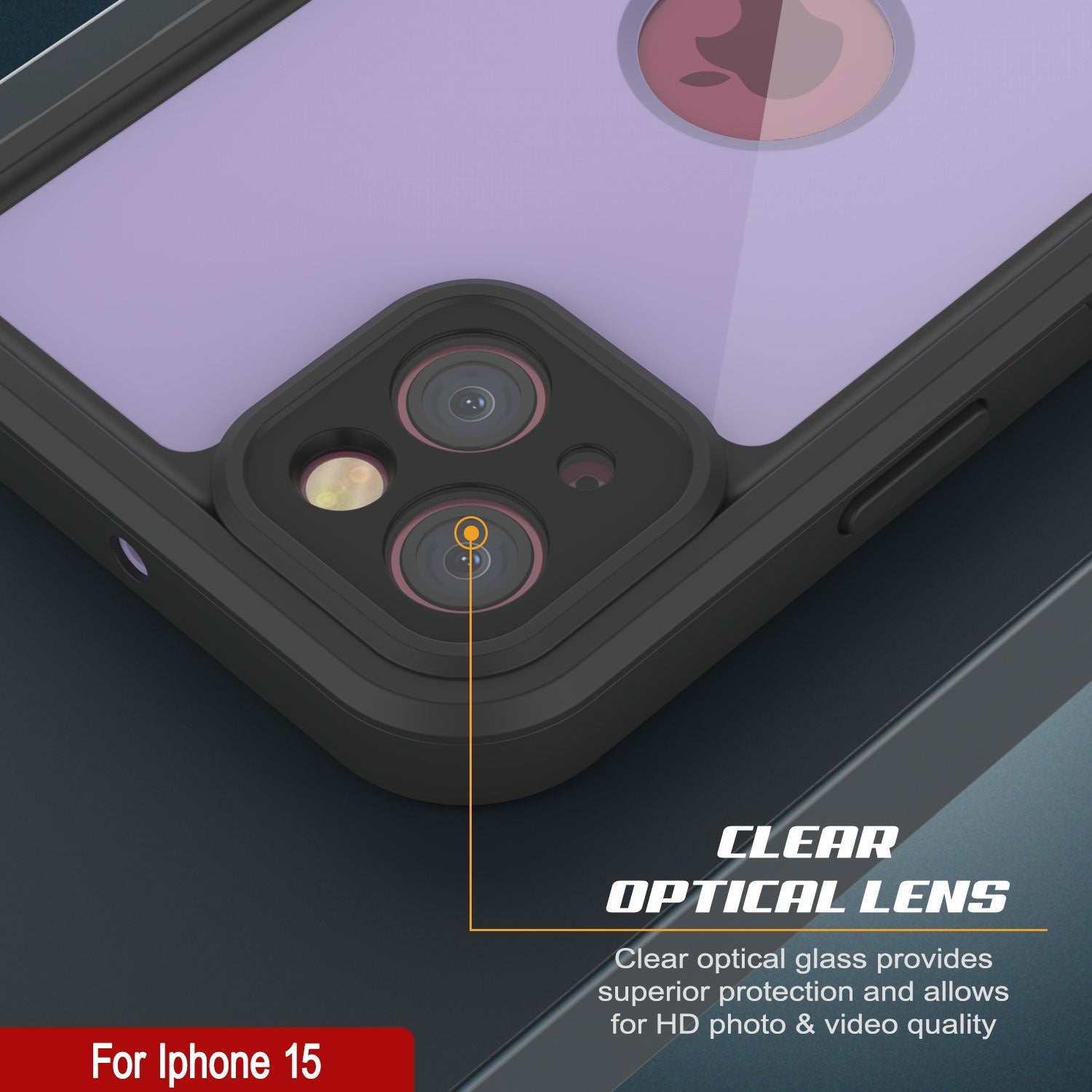 iPhone 15 Waterproof IP68 Case, Punkcase [Lilac] [StudStar Series] [Slim Fit] [Dirtproof]