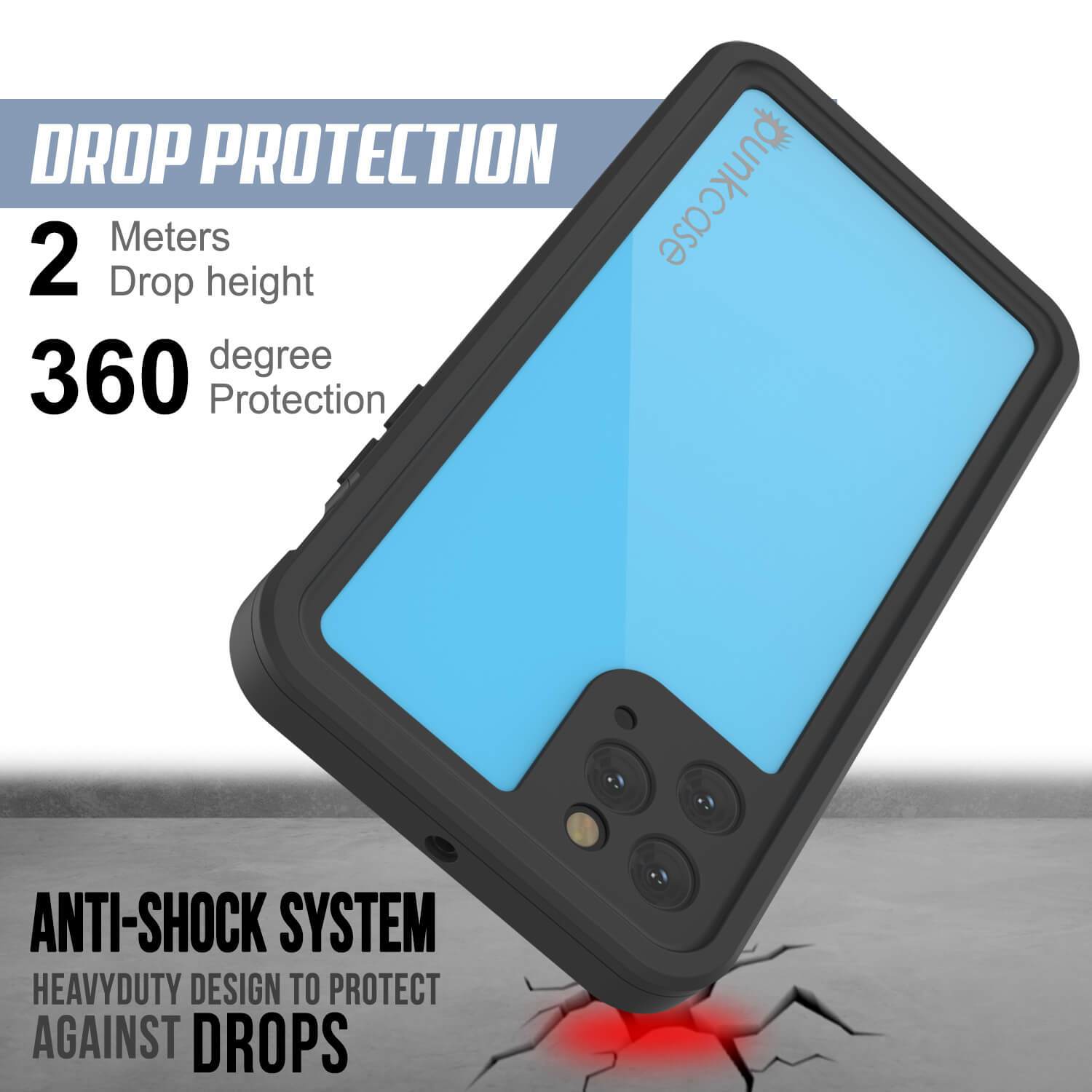 iPhone 11 Pro Max Waterproof IP68 Case, Punkcase [Light blue] [StudStar Series] [Slim Fit] [Dirtproof]