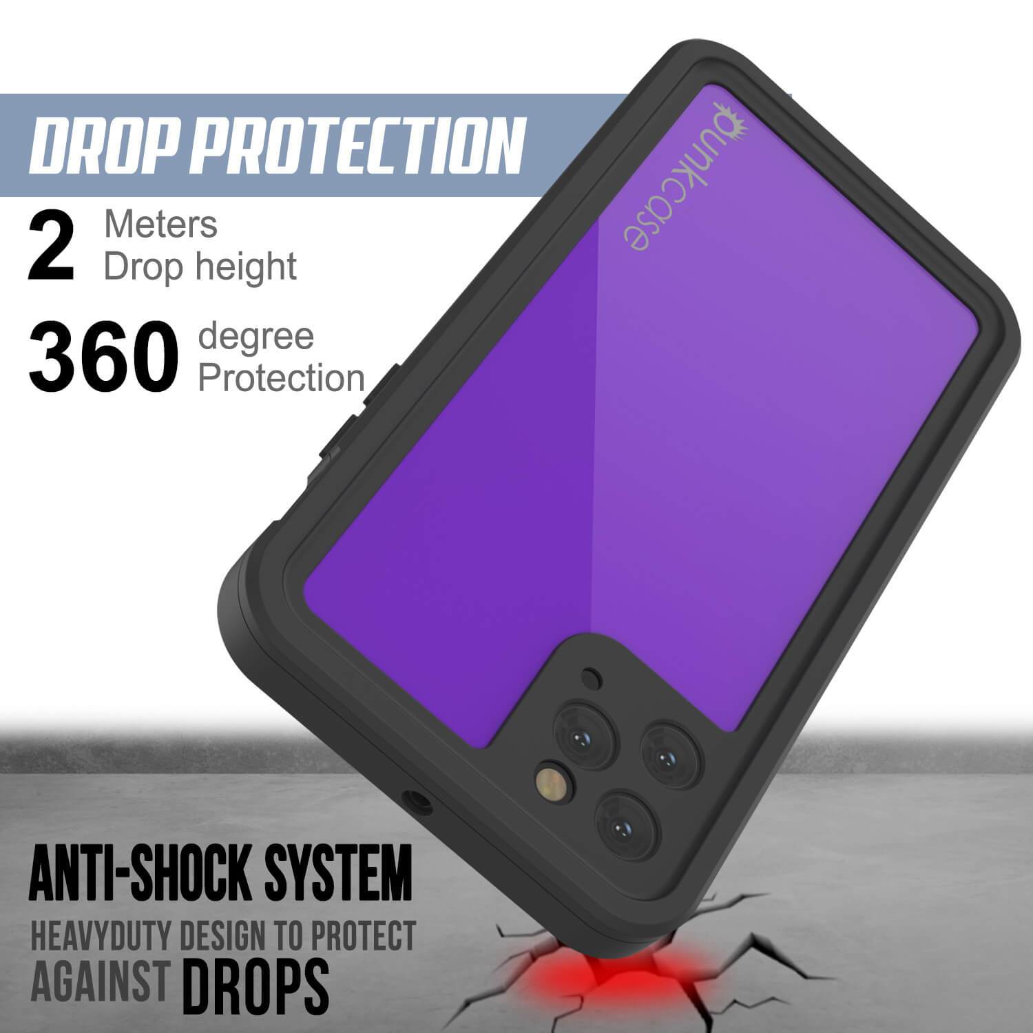 iPhone 11 Pro Waterproof IP68 Case, Punkcase [Purple] [StudStar Series] [Slim Fit] [Dirtproof]