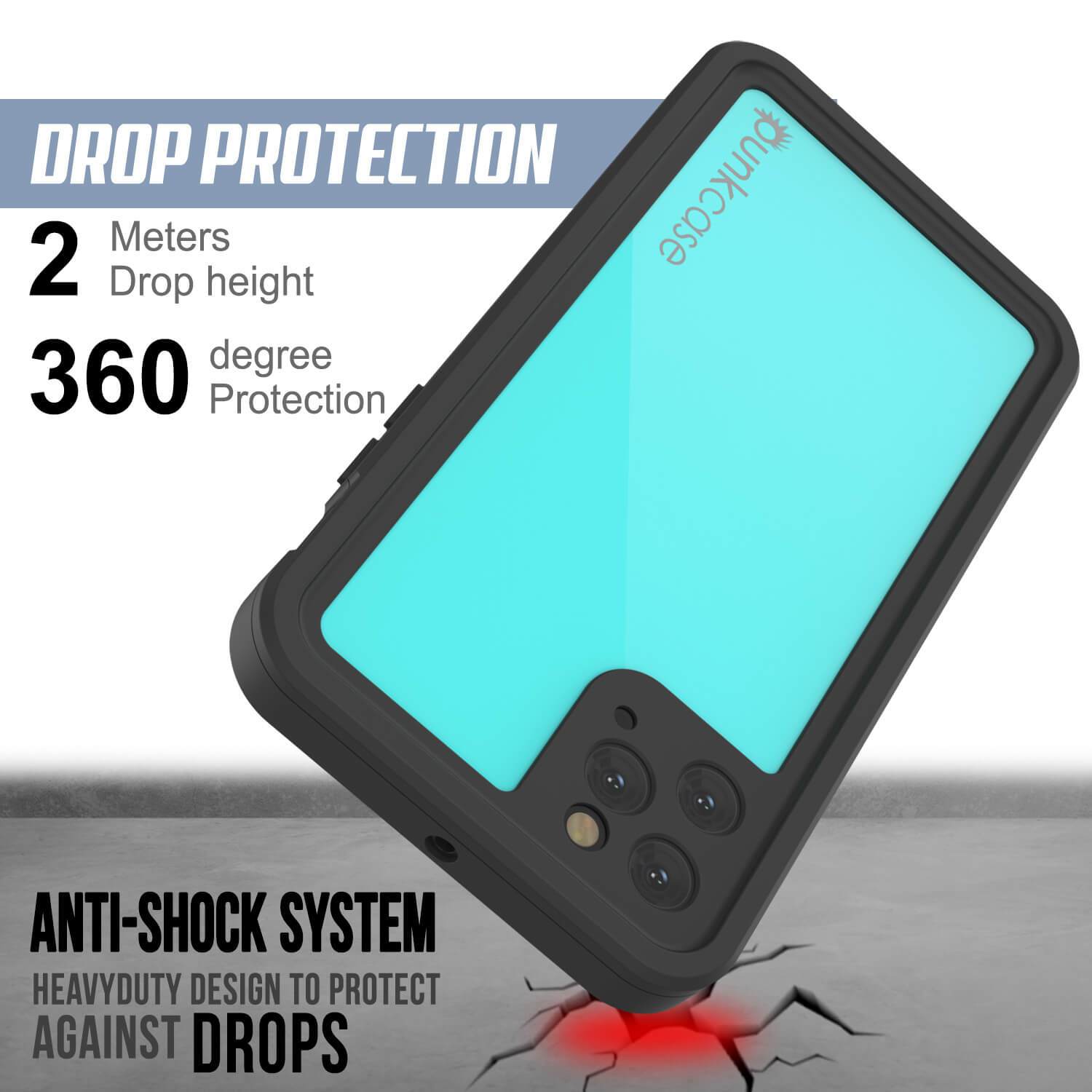 iPhone 11 Pro Max Waterproof IP68 Case, Punkcase [Teal] [StudStar Series] [Slim Fit]