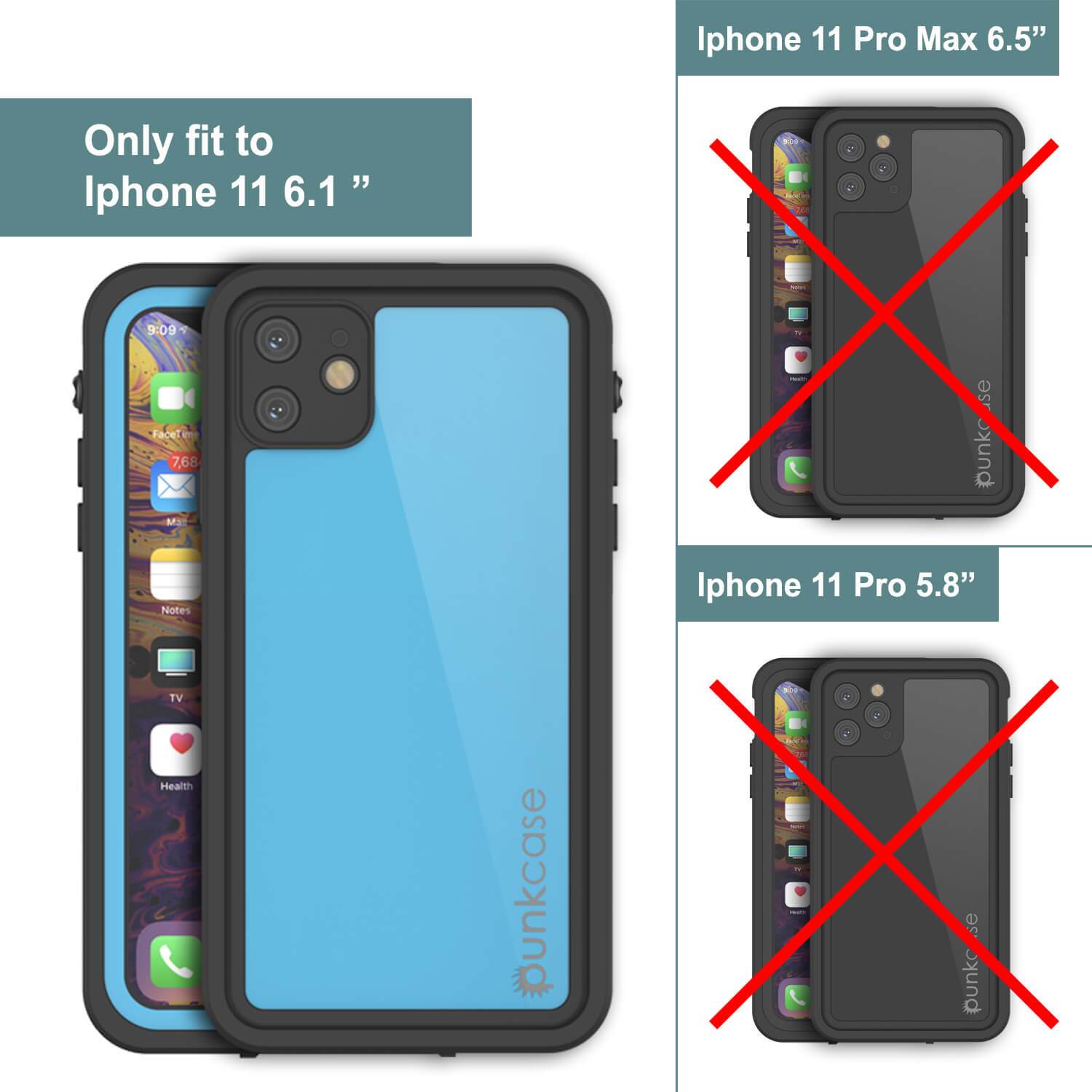 iPhone 11 Waterproof IP68 Case, Punkcase [Light blue] [StudStar Series] [Slim Fit] [Dirtproof]