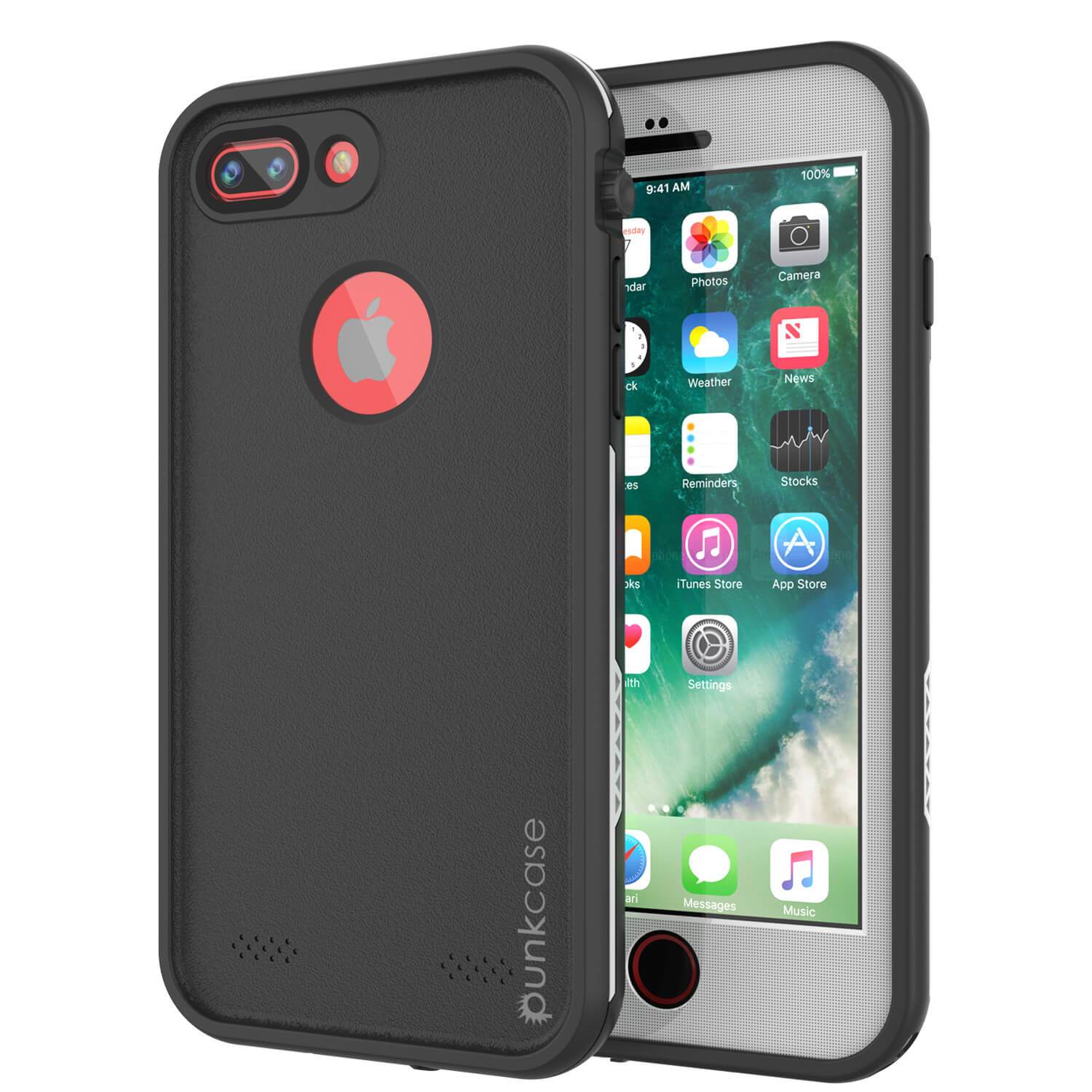 iPhone 8+ Plus Waterproof Case, Punkcase SpikeStar White Series | Thin Fit 6.6ft Underwater IP68
