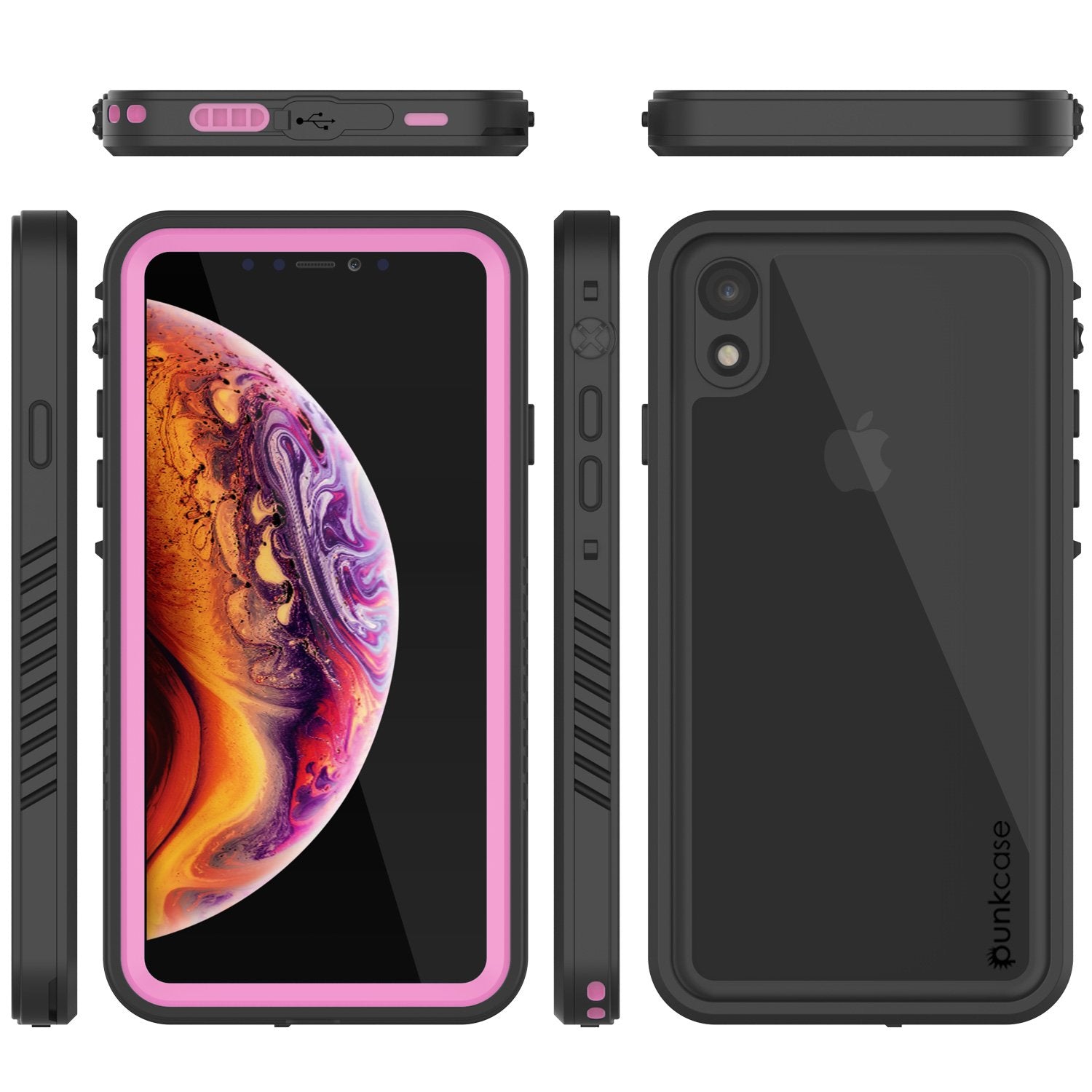 iPhone XR Waterproof Case, Punkcase [Extreme Series] Armor Cover W/ Built In Screen Protector [Pink]