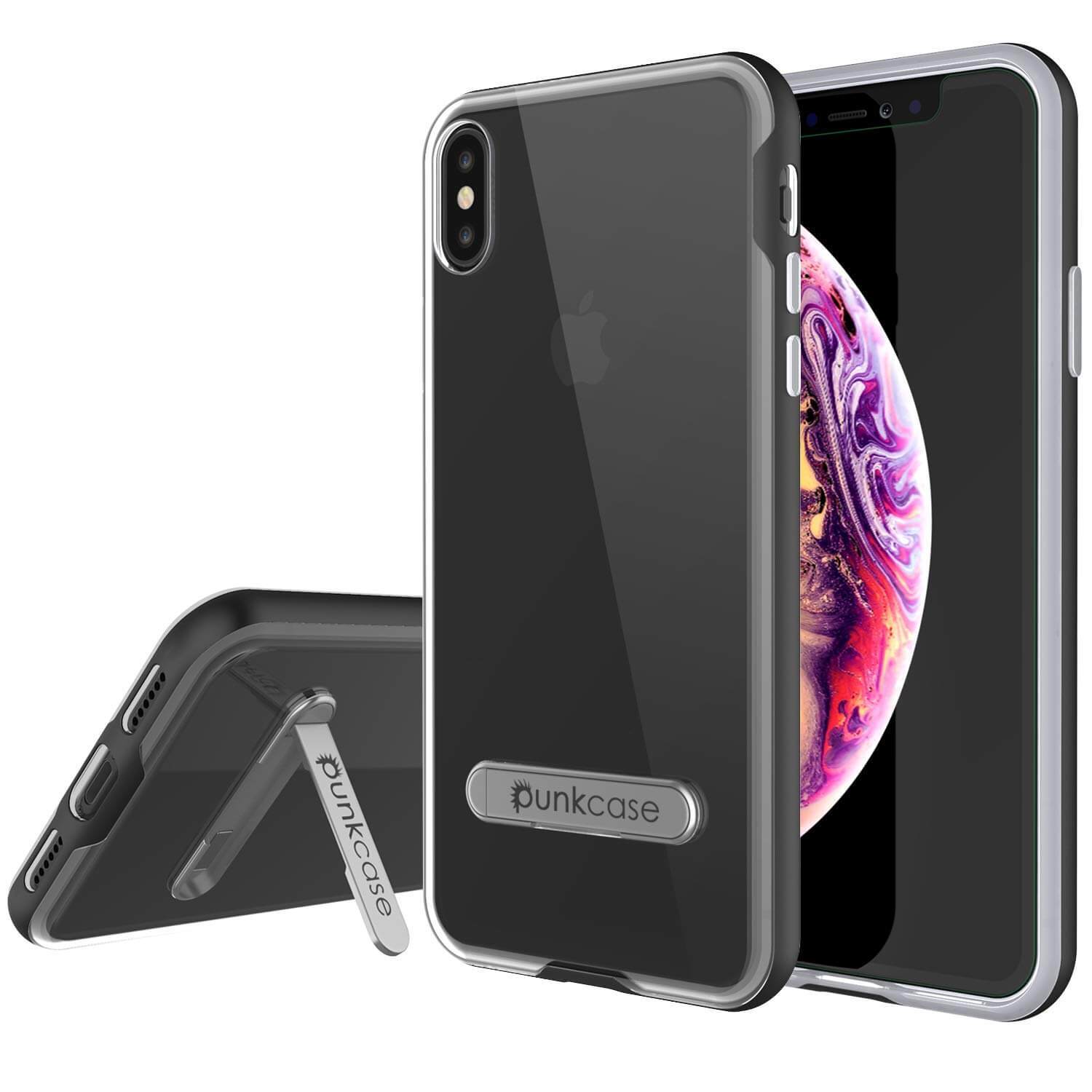 iPhone X Case, PUNKcase [LUCID 3.0 Series] [Slim Fit] Armor Cover w/ Integrated Screen Protector [Black]