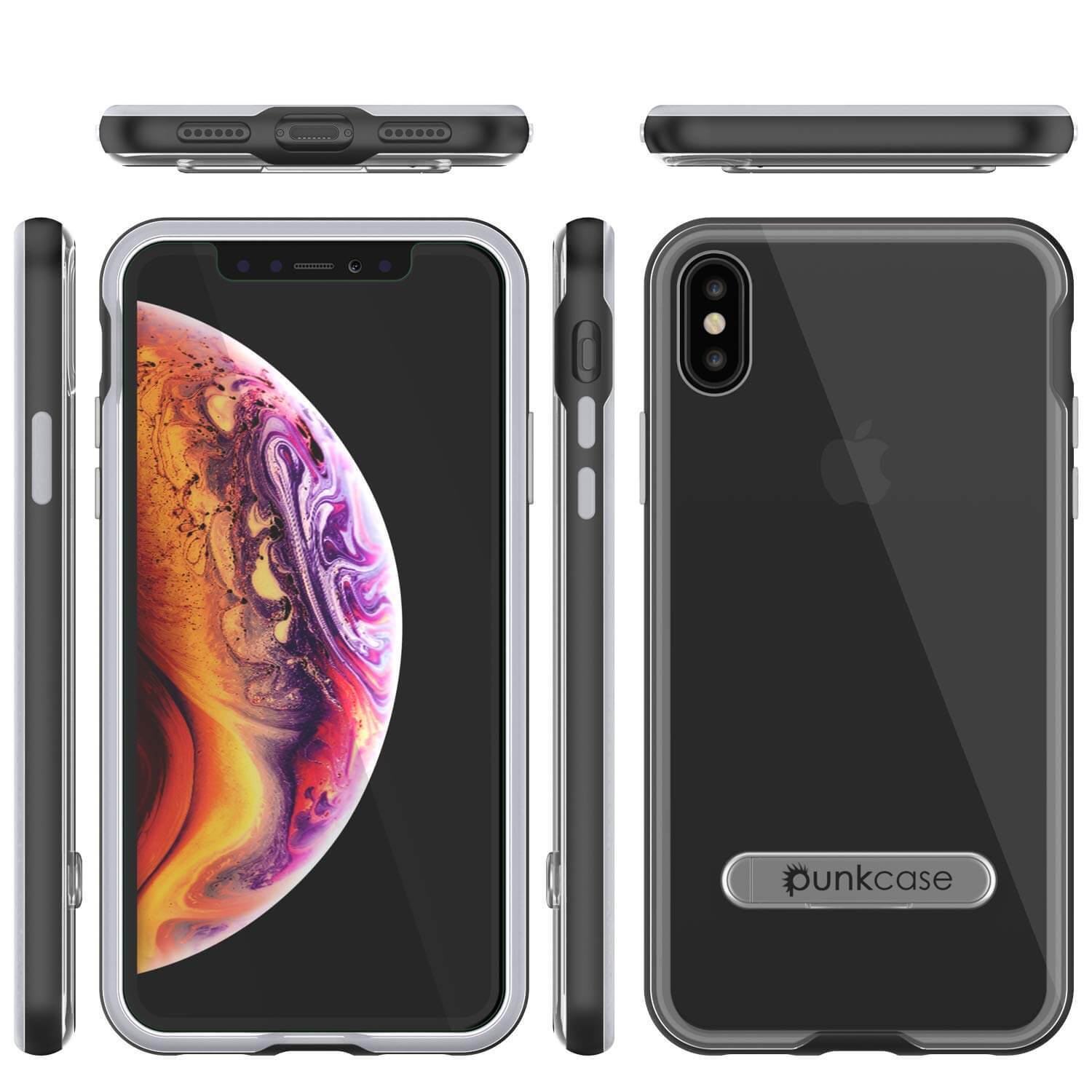 iPhone X Case, PUNKcase [LUCID 3.0 Series] [Slim Fit] Armor Cover w/ Integrated Screen Protector [Black]