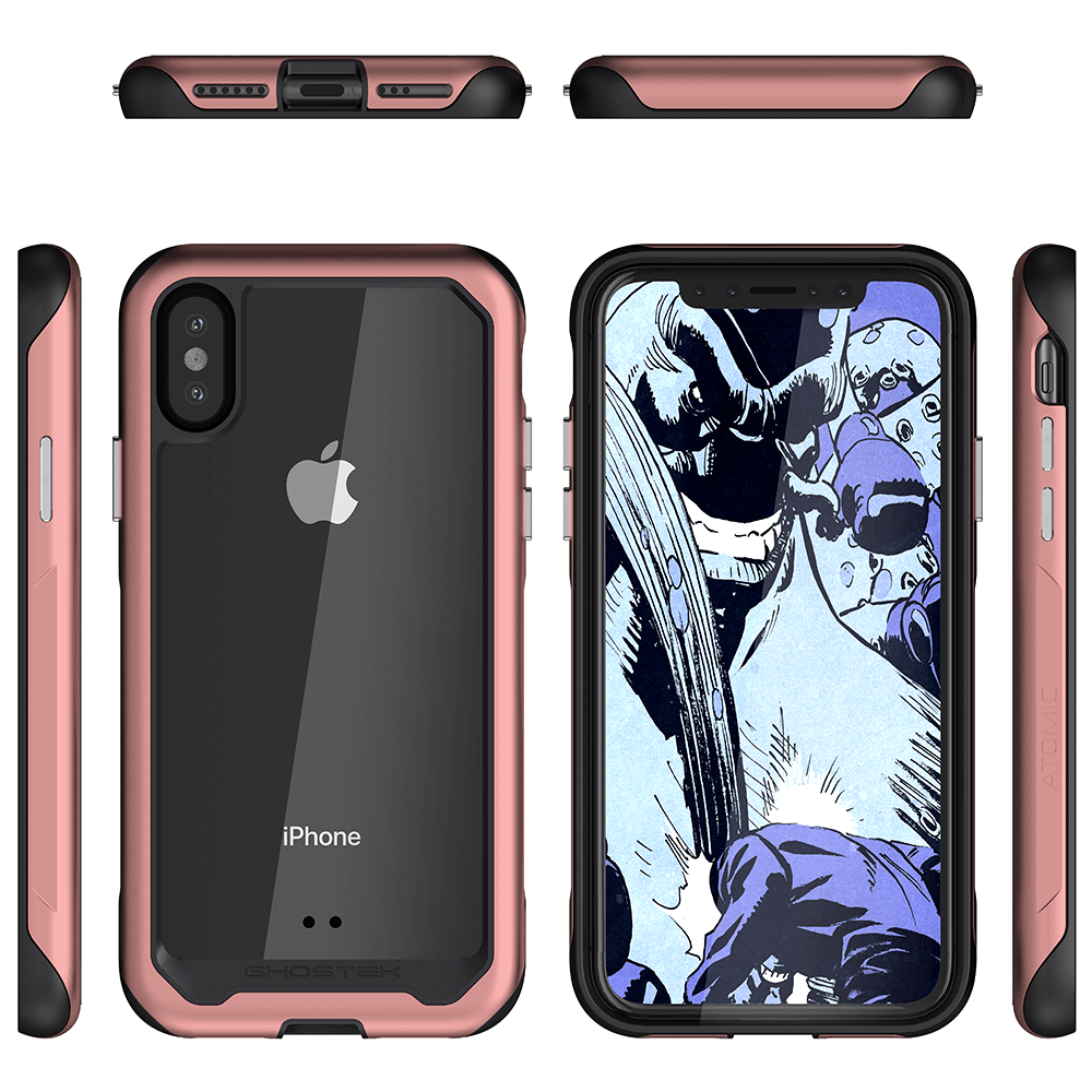 iPhone Xs Max Case, Ghostek Atomic Slim 2 Series  for iPhone Xs Max Rugged Heavy Duty Case|PINK