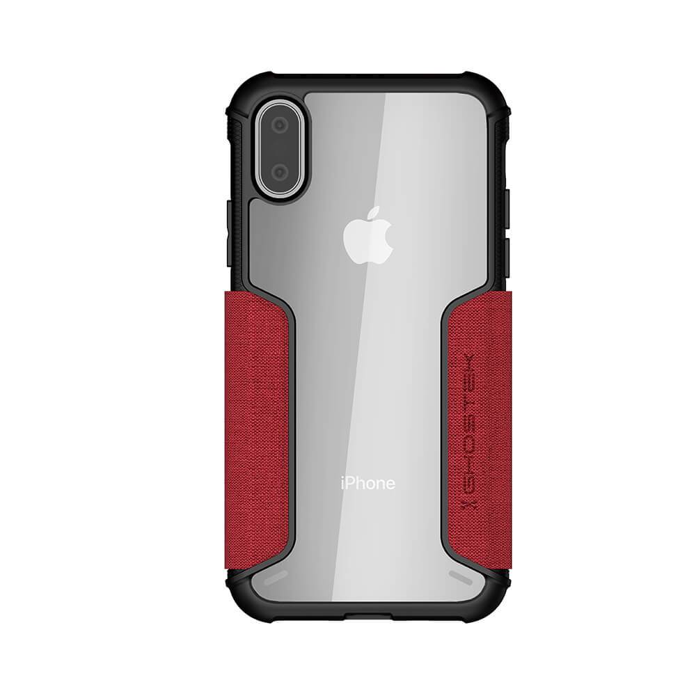 iPhone Xs Case, Ghostek Exec 3 Series for iPhone Xs / iPhone Pro Protective Wallet Case [RED]