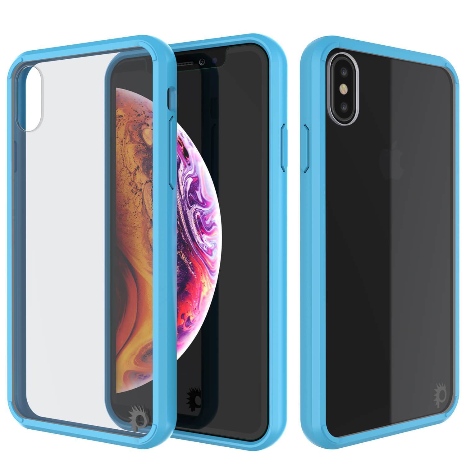 iPhone XS Case, PUNKcase [Lucid 2.0 Series] [Slim Fit] Armor Cover [Light-Blue]