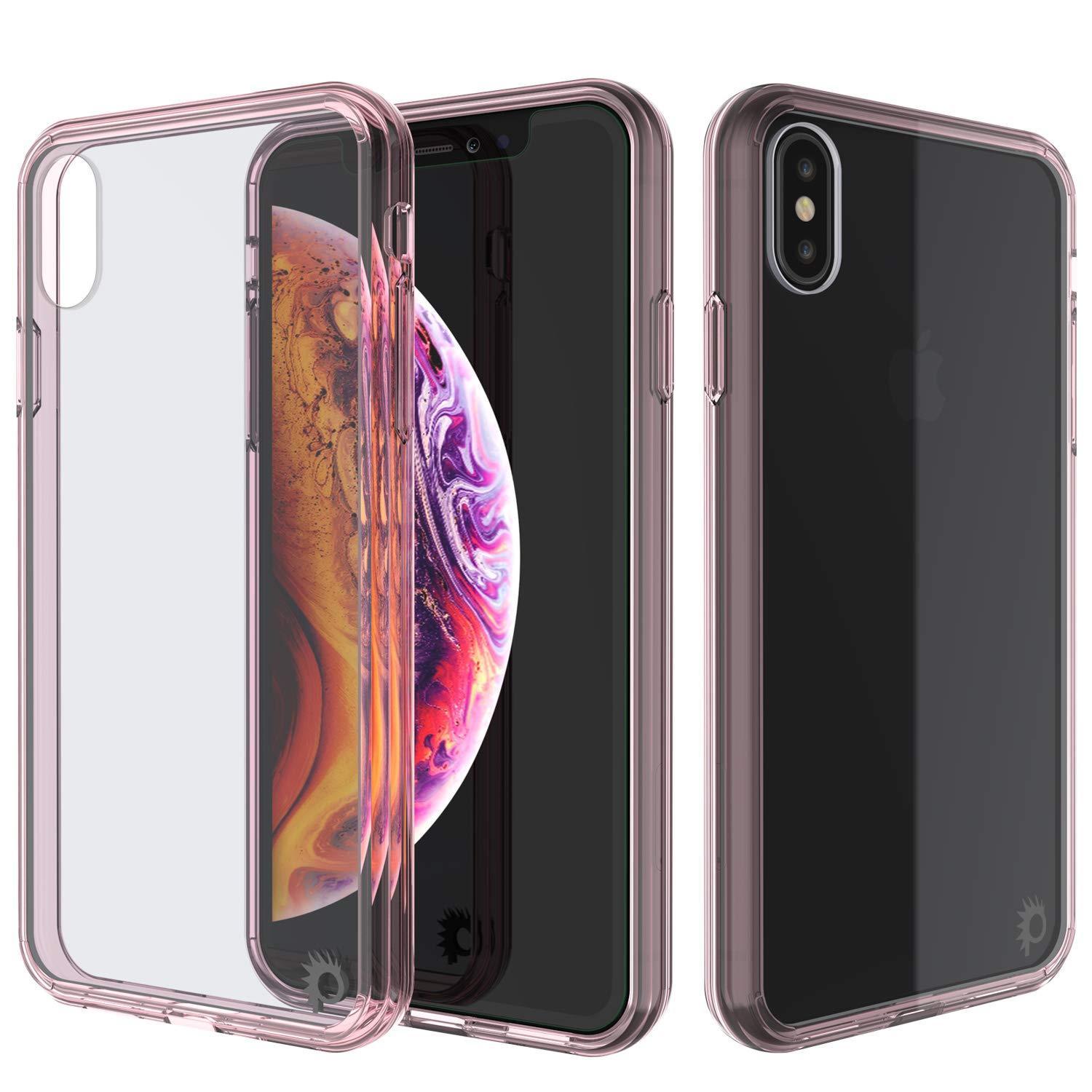 iPhone XS Case, PUNKcase [Lucid 2.0 Series] [Slim Fit] Armor Cover [Crystal-Pink]