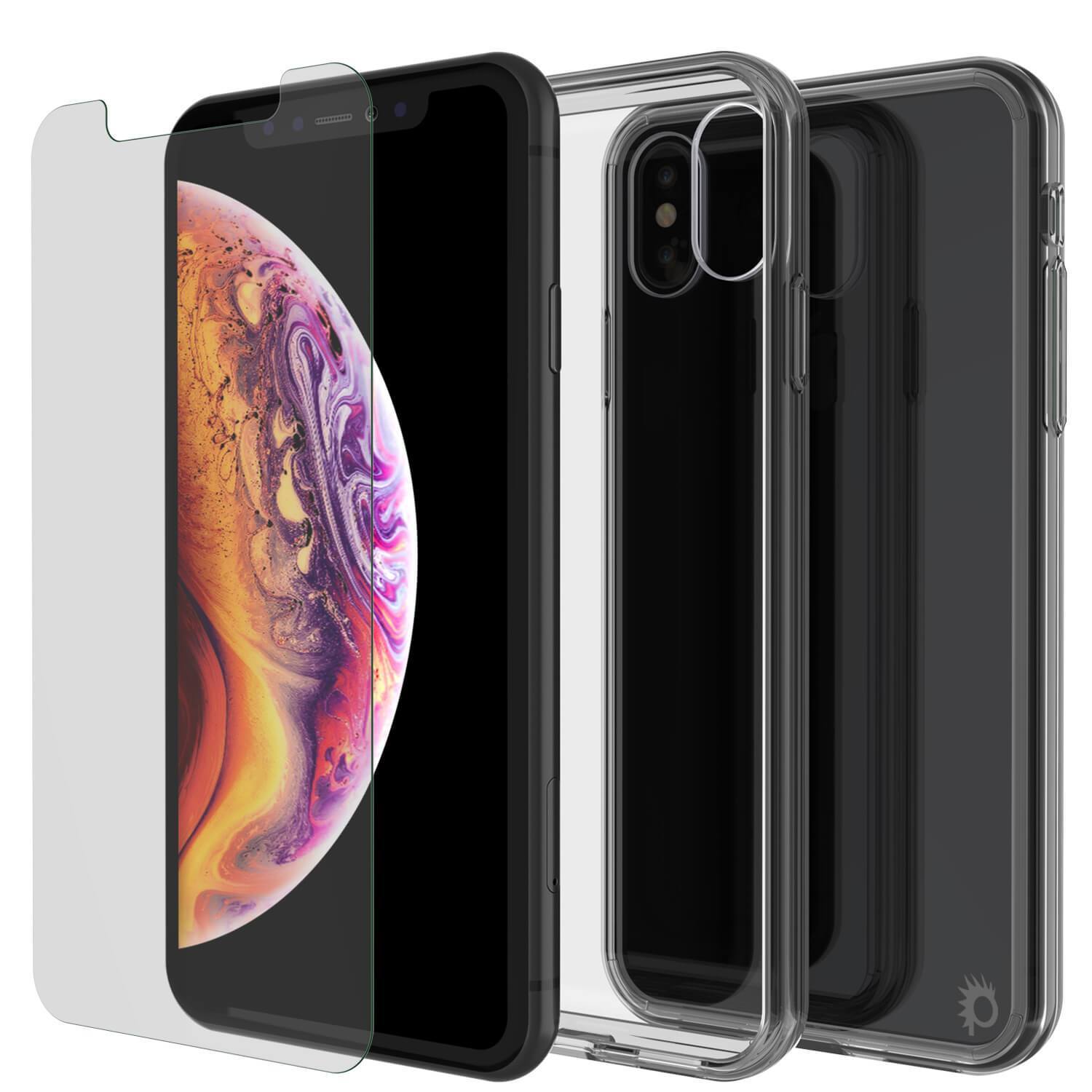 iPhone XS Case, PUNKcase [Lucid 2.0 Series] [Slim Fit] Armor Cover [Crystal-Black]