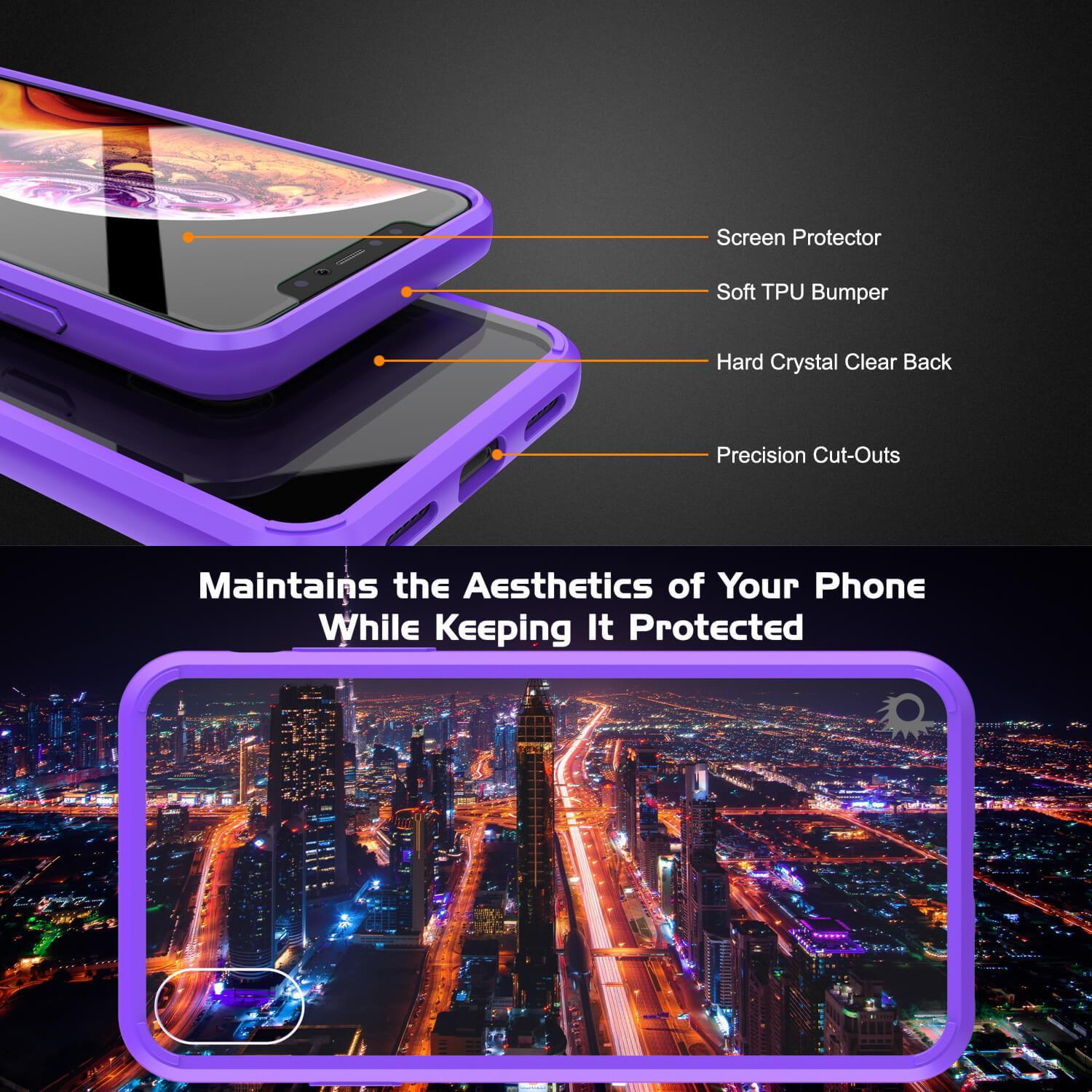 iPhone XS Case, PUNKcase [Lucid 2.0 Series] [Slim Fit] Armor Cover [Purple]