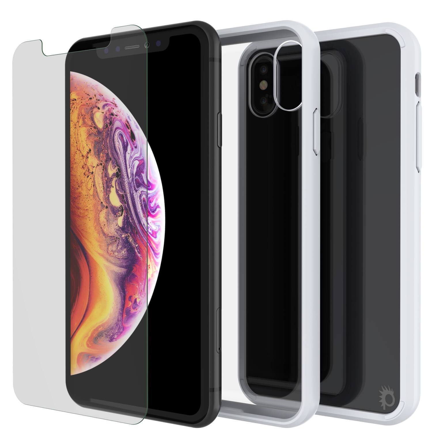 iPhone XS Case, PUNKcase [Lucid 2.0 Series] [Slim Fit] Armor Cover [White]