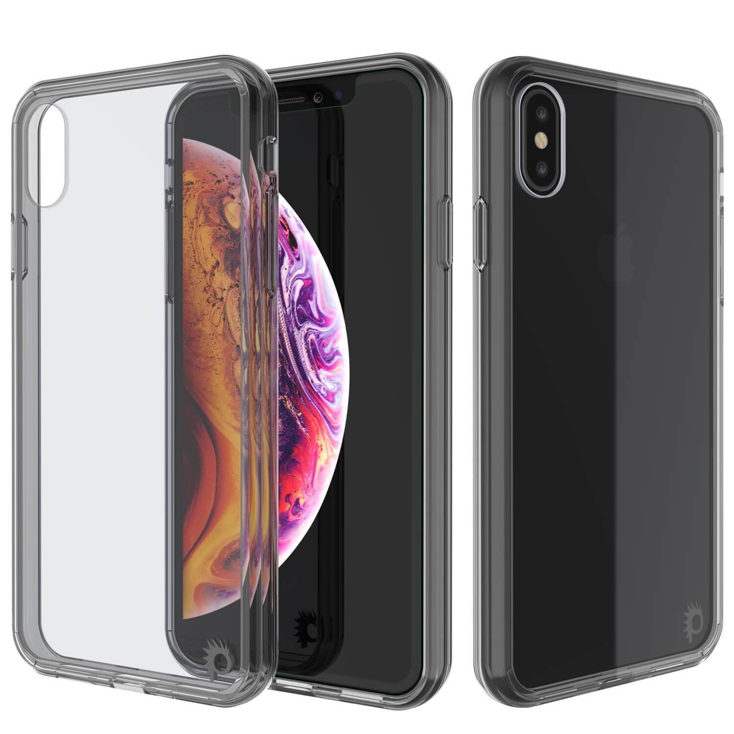 iPhone XS Case, PUNKcase [Lucid 2.0 Series] [Slim Fit] Armor Cover [Crystal-Black]