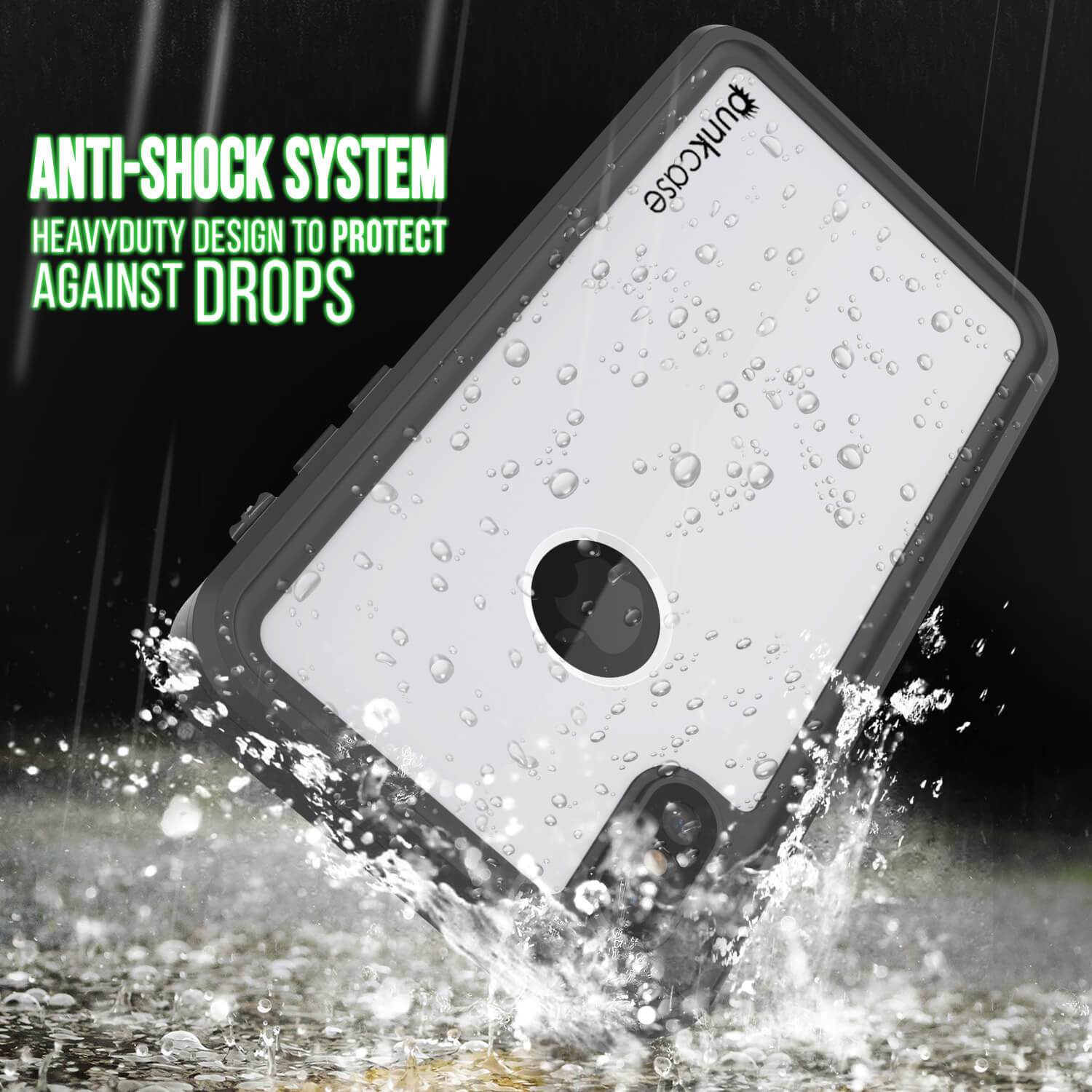 iPhone XS Waterproof IP68 Case, Punkcase [White] [StudStar Series] [Slim Fit] [Dirtproof]
