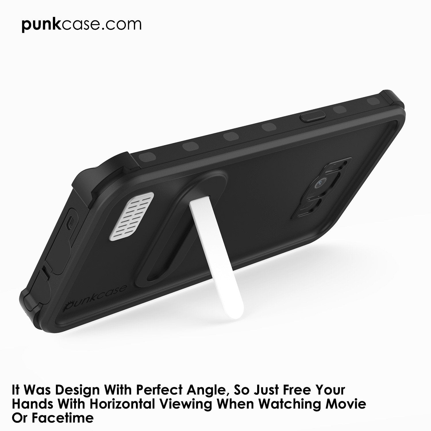 Galaxy S8 Waterproof Case, Punkcase KickStud Series Armor Cover [BLACK]