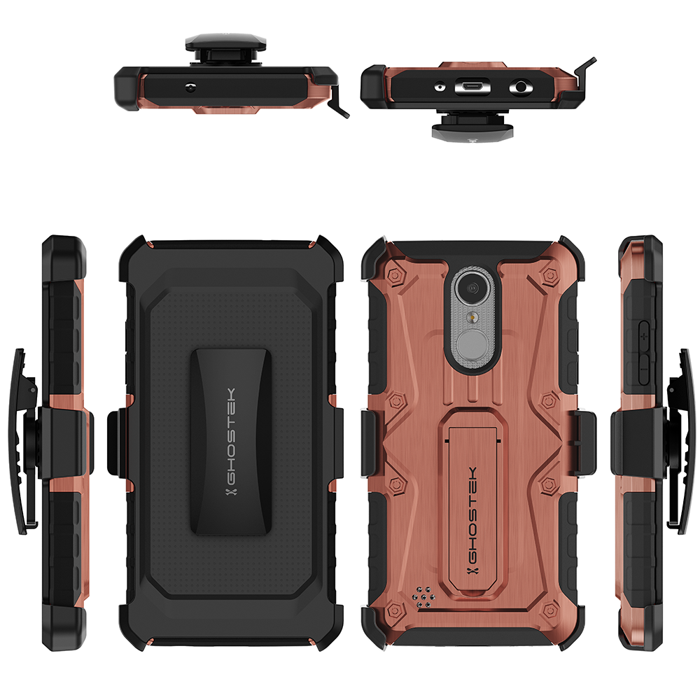 LG K8 2018 / Aristo 2 / Tribute Dynasty Rugged Heavy Duty Case | Iron Armor Series [Rose]