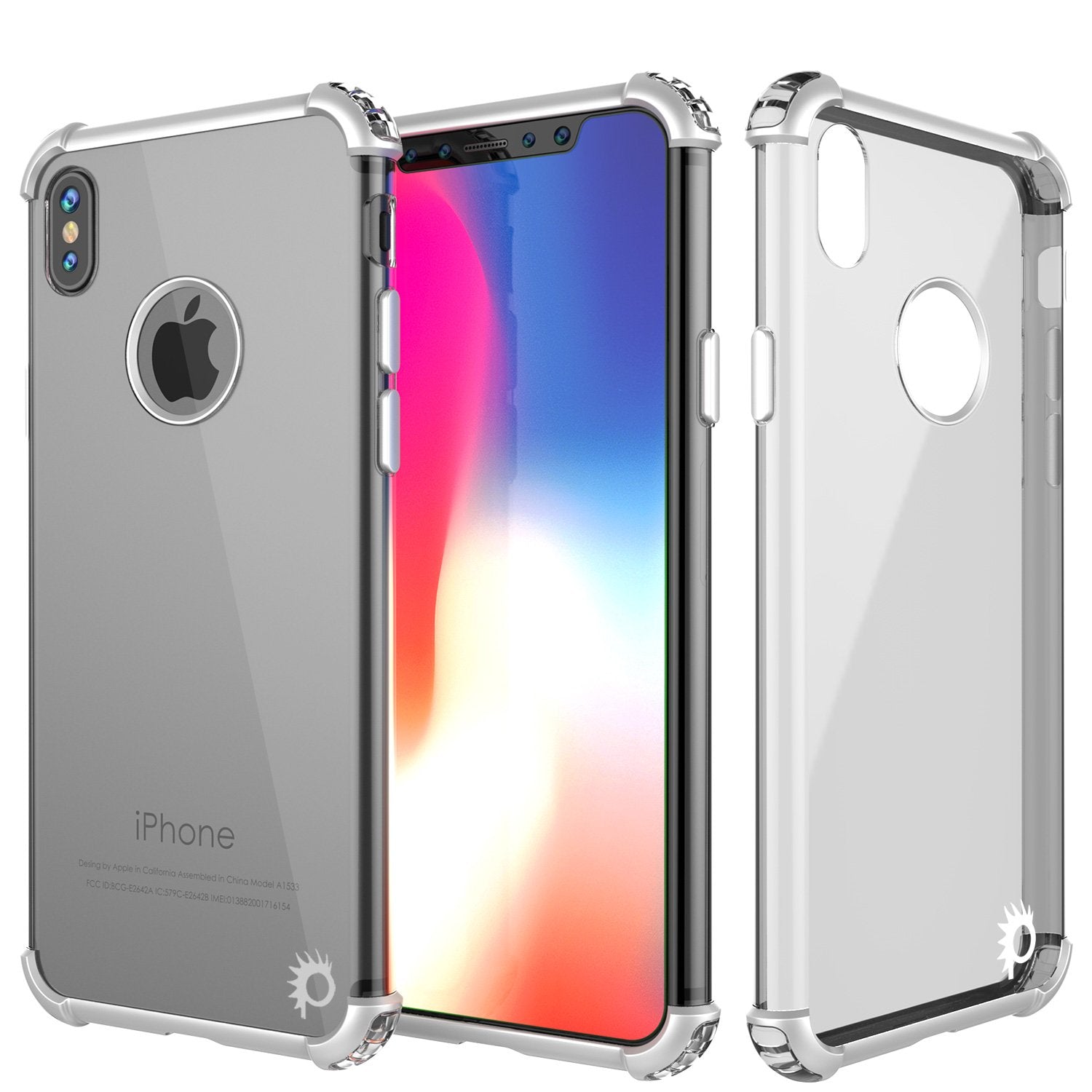 iPhone X Case, Punkcase [BLAZE SERIES] Protective Cover W/ PunkShield Screen Protector [Shockproof] [Slim Fit] for Apple iPhone 10 [Silver]