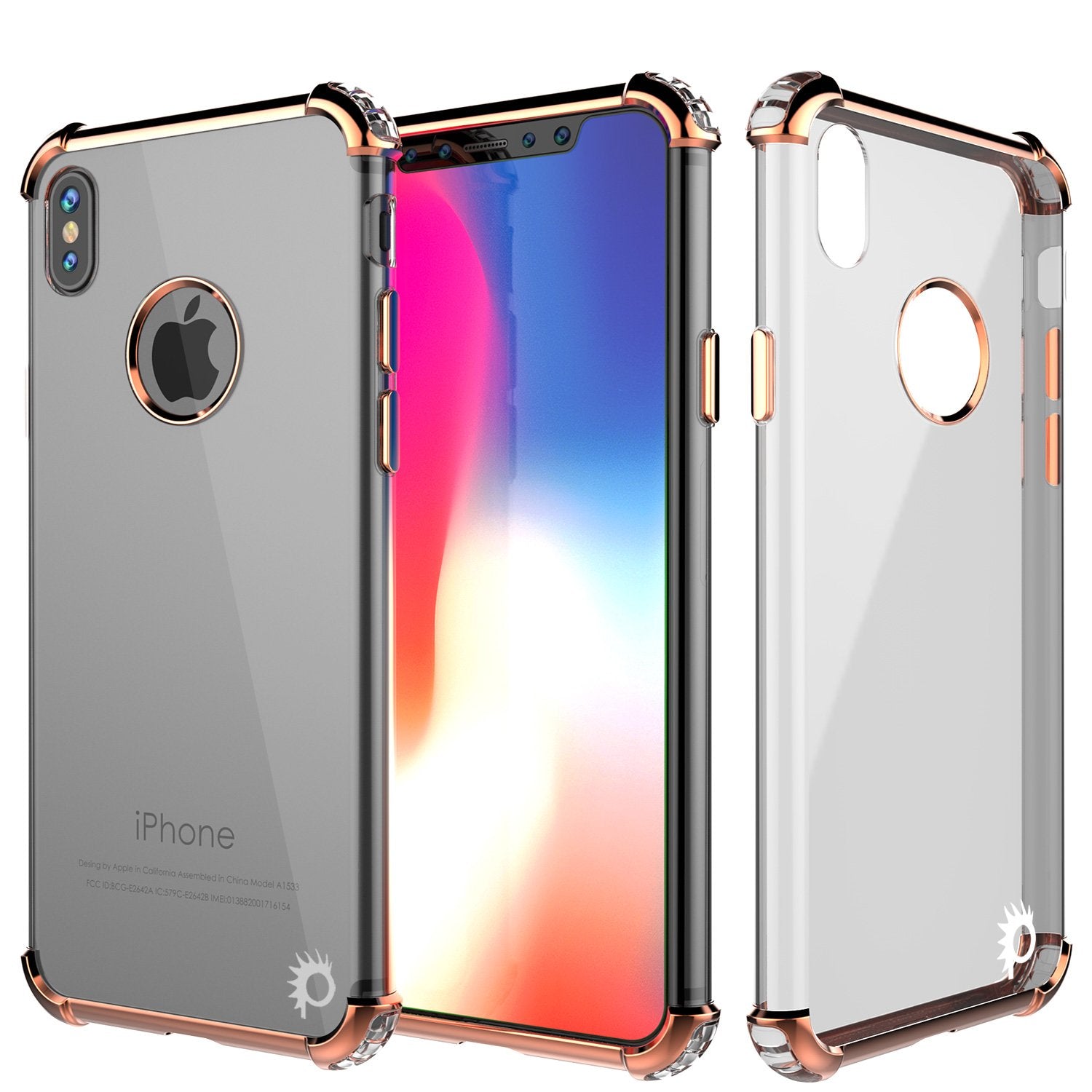 iPhone X Case, Punkcase [BLAZE SERIES] Protective Cover W/ PunkShield Screen Protector [Shockproof] [Slim Fit] for Apple iPhone 10 [Rosegold]