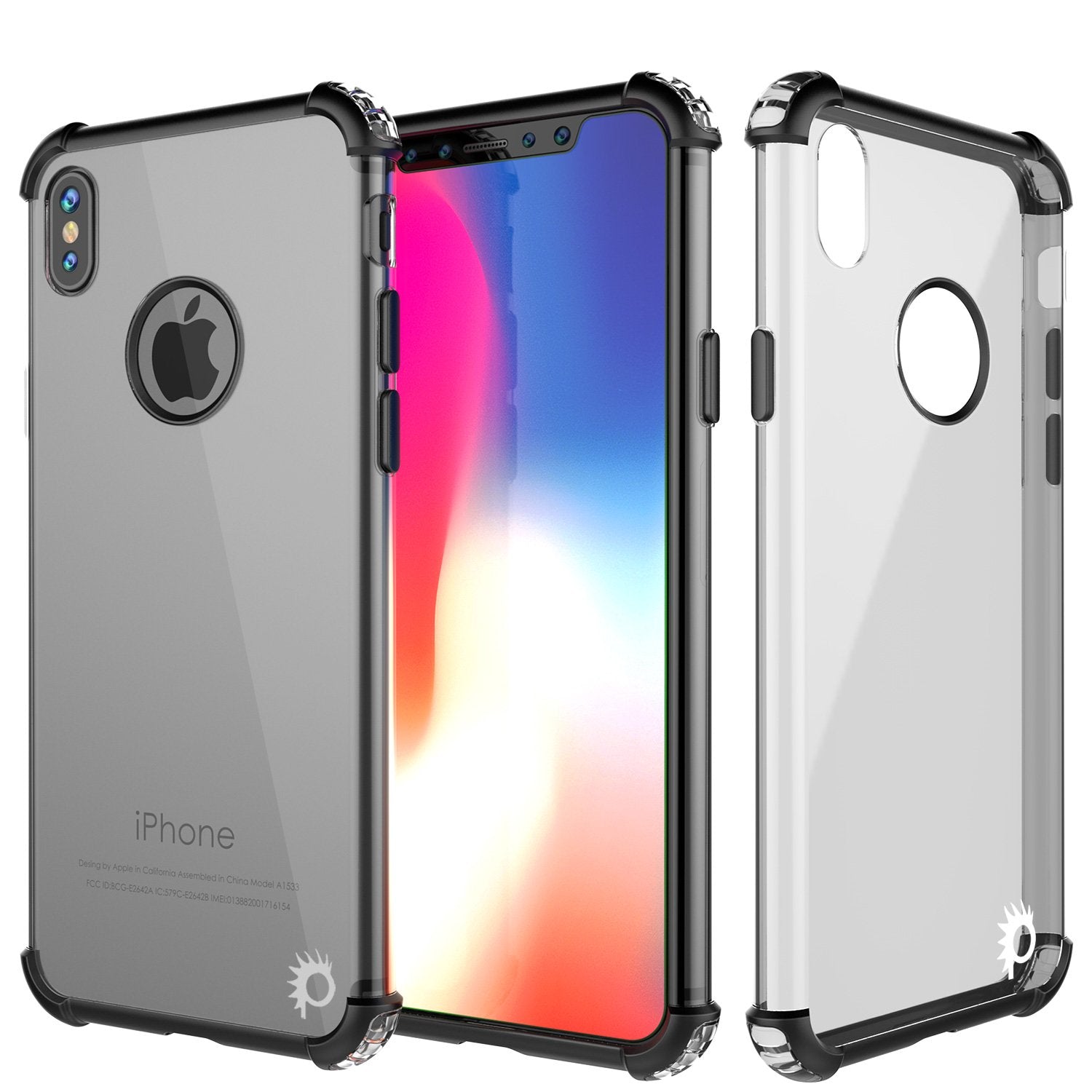 iPhone X Case, Punkcase [BLAZE SERIES] Protective Cover W/ PunkShield Screen Protector [Shockproof] [Slim Fit] for Apple iPhone 10 [Black]