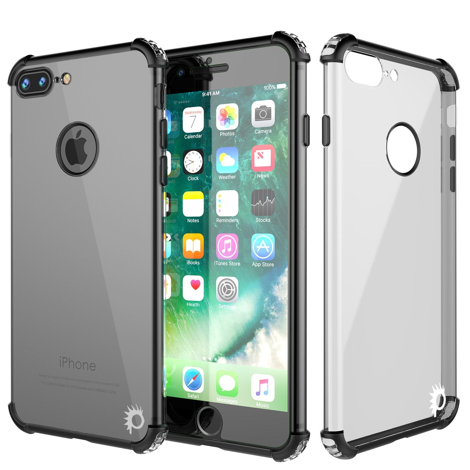 iPhone 8 PLUS Case, Punkcase BLAZE SERIES Protective Cover [Black]