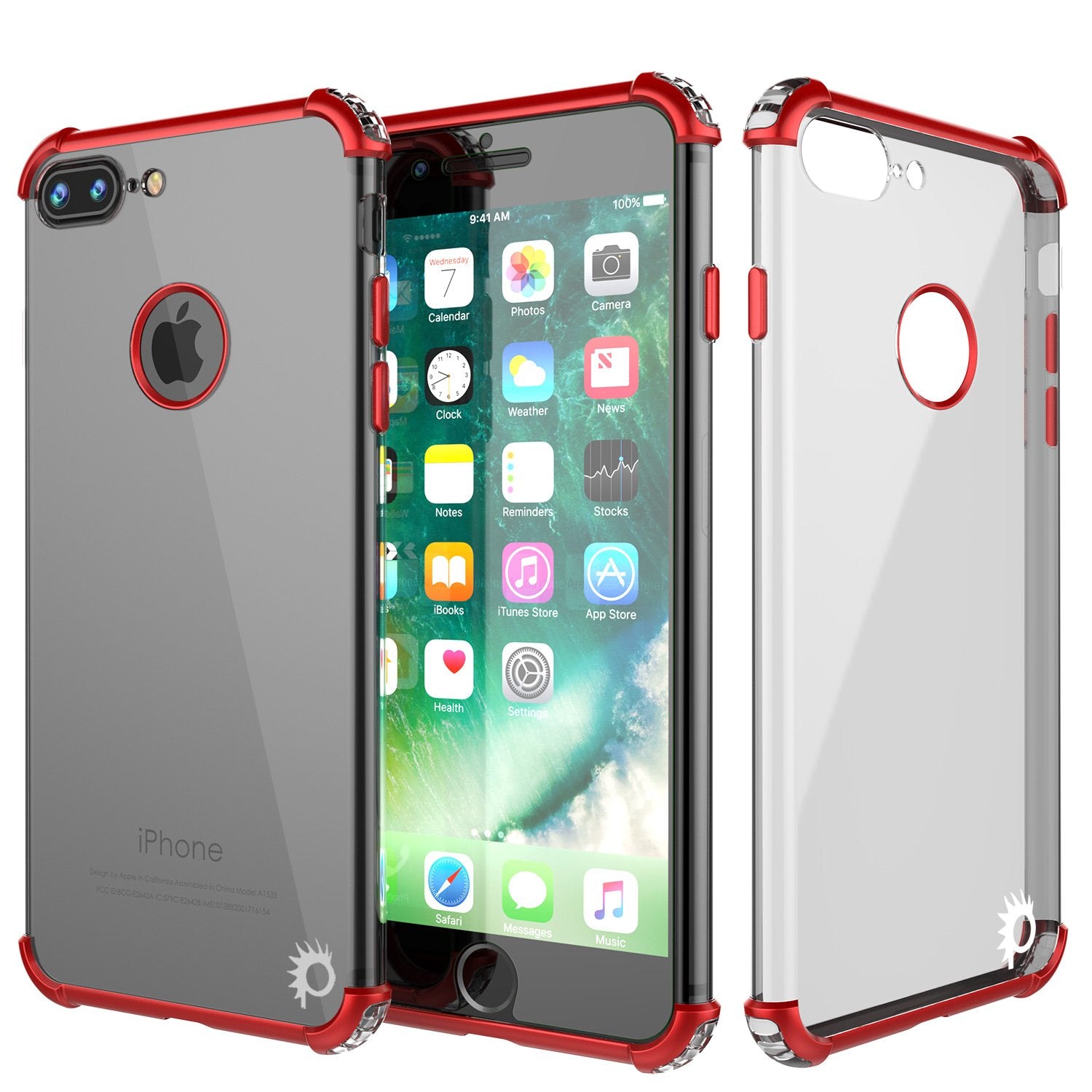 iPhone 8 PLUS Case, Punkcase BLAZE SERIES Protective Cover [Red