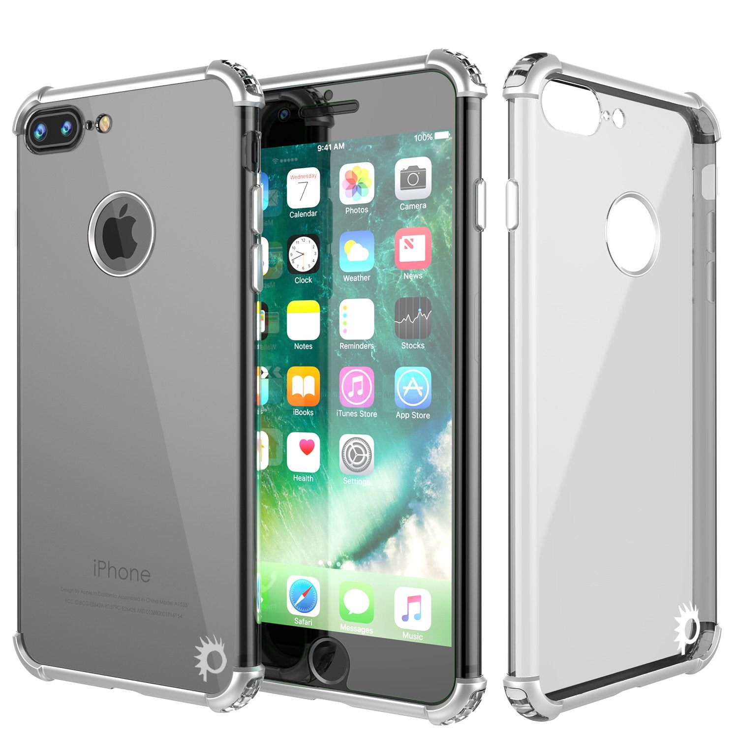 iPhone 8 PLUS Case, Punkcase BLAZE SERIES Protective Cover [Silver]