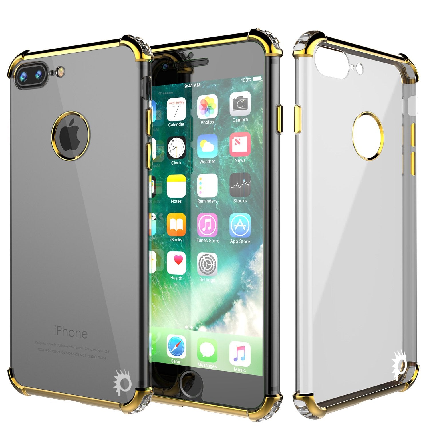 iPhone 7 PLUS Case, Punkcase BLAZE SERIES Protective Cover [Gold]